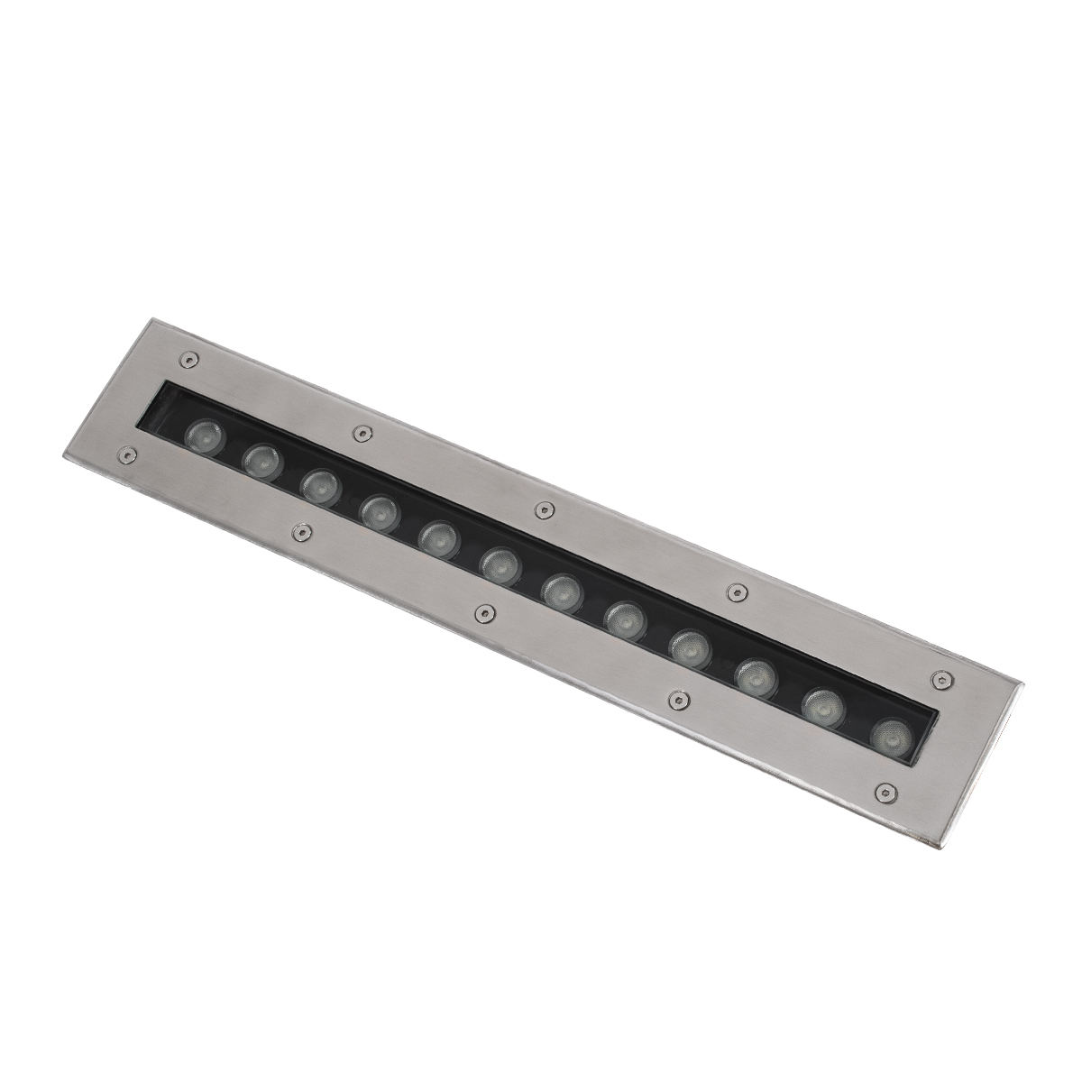 GLOBOSTAR® UNDERGROUND-REMVI 90193 Χωνευτή Μπάρα Φωτισμού Wall Washer LED 12W 1020lm 10° DC 24V Αδιάβροχο IP68 RGBW Dimmable DMX512 - Ανοξείδωτο Ατσάλι 304 - Μ50 x Π9 x Υ7.2cm / Μ48.5 x Π7.5cm - 3 Χρόνια Εγγύηση - Image 3