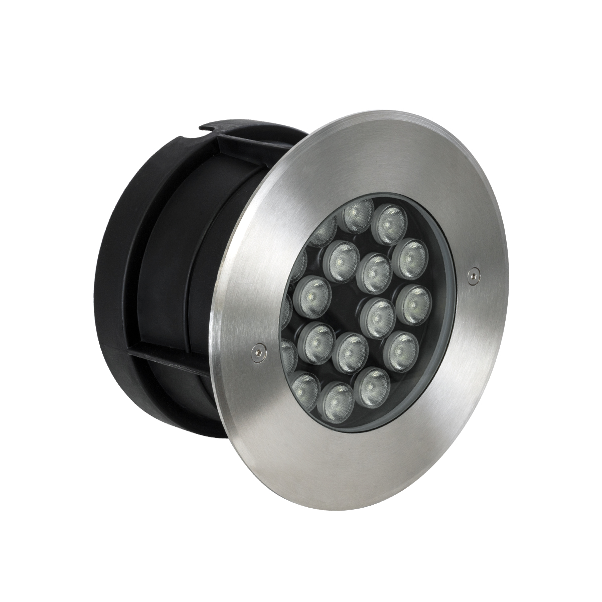 GloboStar® UNDERGROUND-SINA 90573 Χωνευτό Φωτιστικό Σποτ Δαπέδου LED 18W 1530lm 15° DC 24V Αδιάβροχο IP68 Φ20 x Υ11cm RGBW DMX512 - Ανοξείδωτο Ατσάλι - 3 Χρόνια Εγγύηση - Image 3