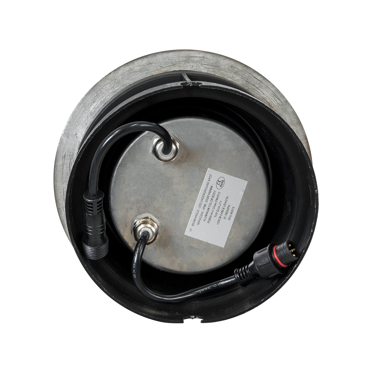 GloboStar® UNDERGROUND-SINA 90573 Χωνευτό Φωτιστικό Σποτ Δαπέδου LED 18W 1530lm 15° DC 24V Αδιάβροχο IP68 Φ20 x Υ11cm RGBW DMX512 - Ανοξείδωτο Ατσάλι - 3 Χρόνια Εγγύηση - Image 5