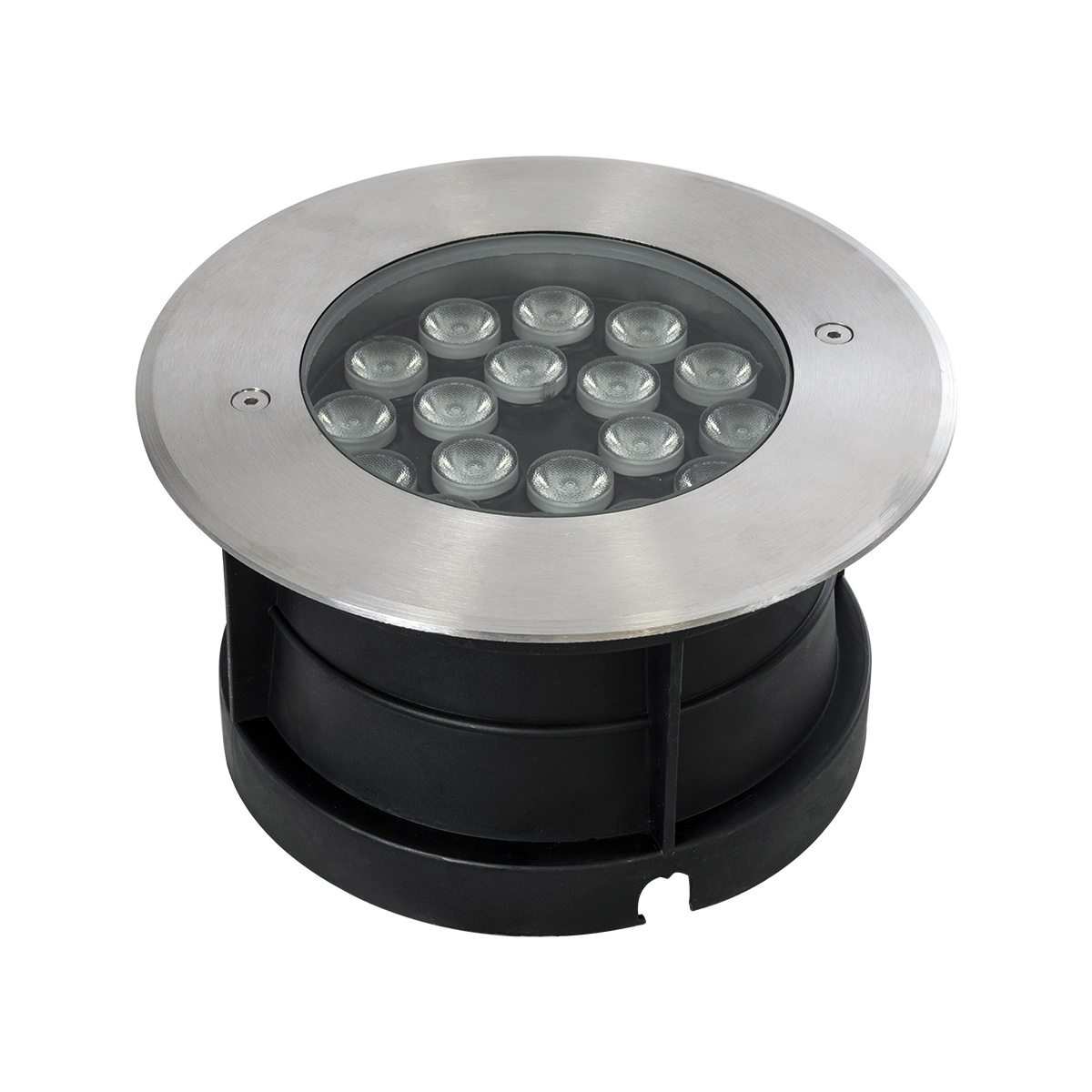 GloboStar® UNDERGROUND-SINA 90573 Χωνευτό Φωτιστικό Σποτ Δαπέδου LED 18W 1530lm 15° DC 24V Αδιάβροχο IP68 Φ20 x Υ11cm RGBW DMX512 - Ανοξείδωτο Ατσάλι - 3 Χρόνια Εγγύηση - Image 8