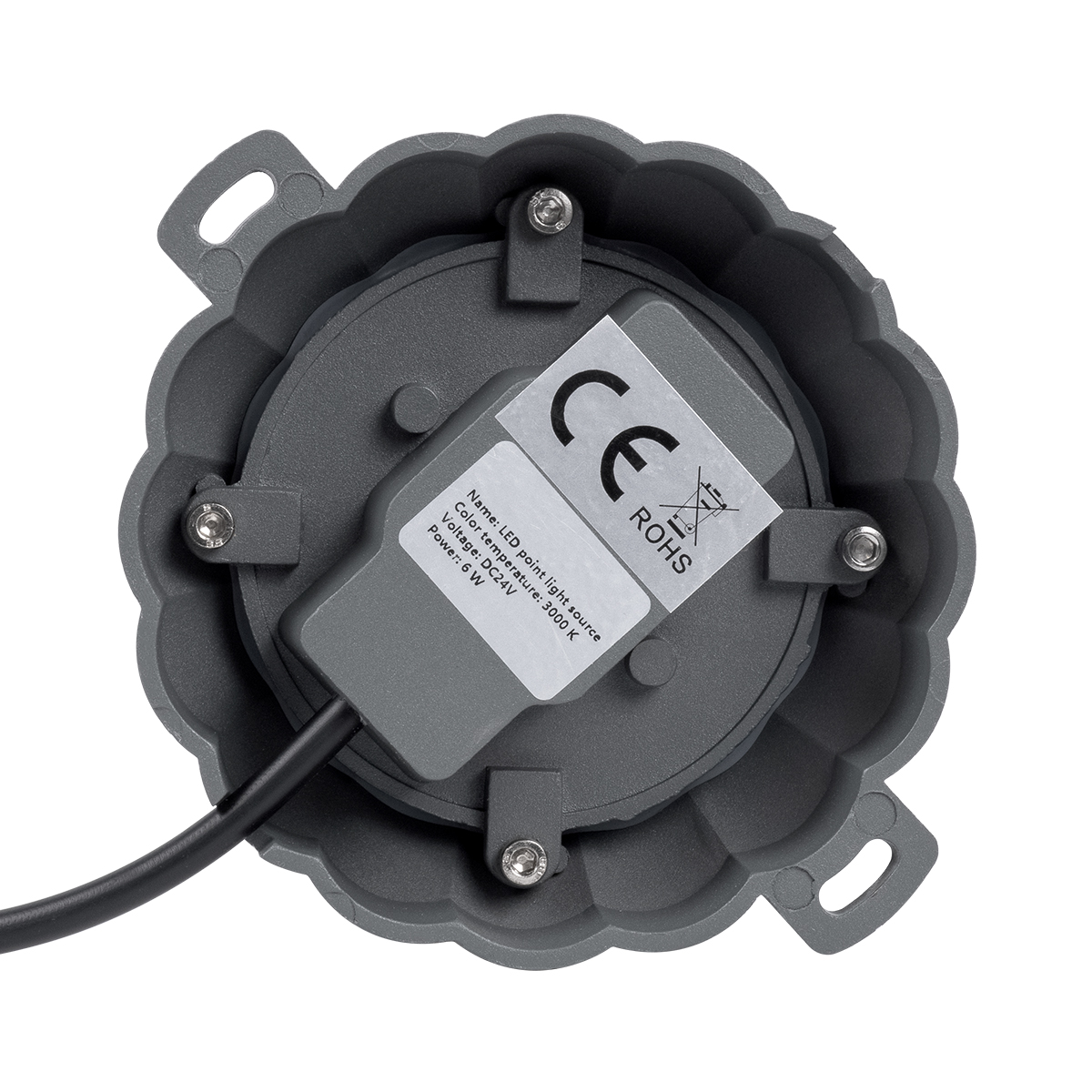 GloboStar® WALLLIGHT-MONA 90628 Φωτιστικό Τοίχου - Απλίκα Point Light LED 6W 660lm 360° DC 24V Αδιάβροχο IP65 Φ11 x Υ6.5cm Θερμό Λευκό 3000K - Γκρι Ανθρακί - 3 Years Warranty - Image 6