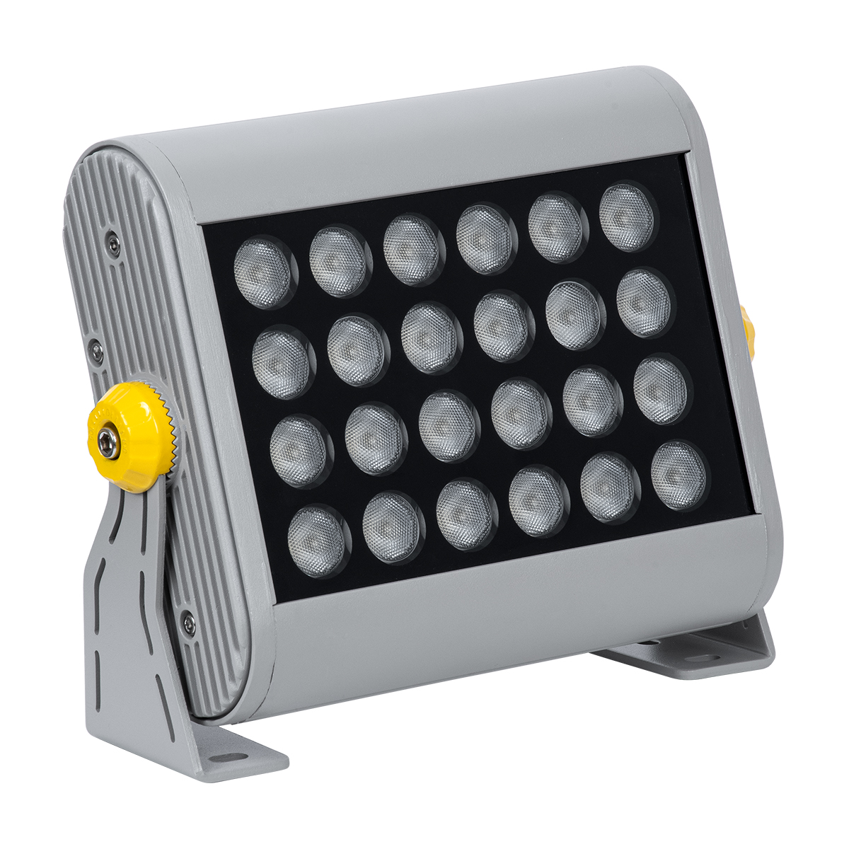 GLOBOSTAR® FLOOD-HENA 90638 Προβολέας Σποτ Wall Washer LED 24W 2160lm 30° AC 220-240V Αδιάβροχο IP65 Θερμό Λευκό 3000K - Ασημί - Μ22.5 x Π6 x Υ16.5cm - 3 Χρόνια Εγγύηση - Image 3