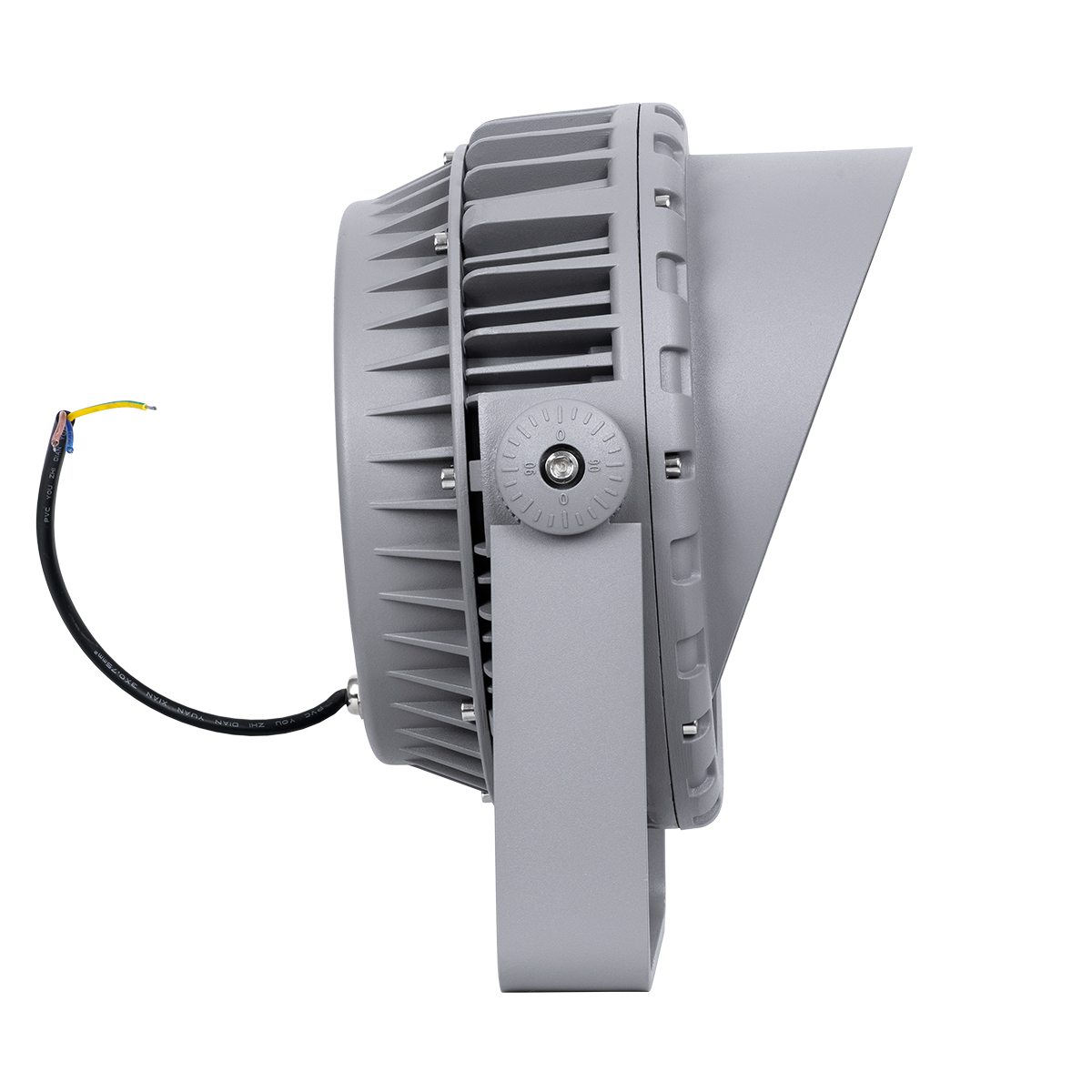GLOBOSTAR® FLOOD-MENA 90646 Προβολέας Σποτ Wall Washer με Αντιθαμβωτική Γρίλια LED 48W 4320lm 30° AC 220-240V Αδιάβροχο IP65 Θερμό Λευκό 3000K - Ασημί - Μ25 x Π25 x Υ18cm - 3 Χρόνια Εγγύηση - Image 4
