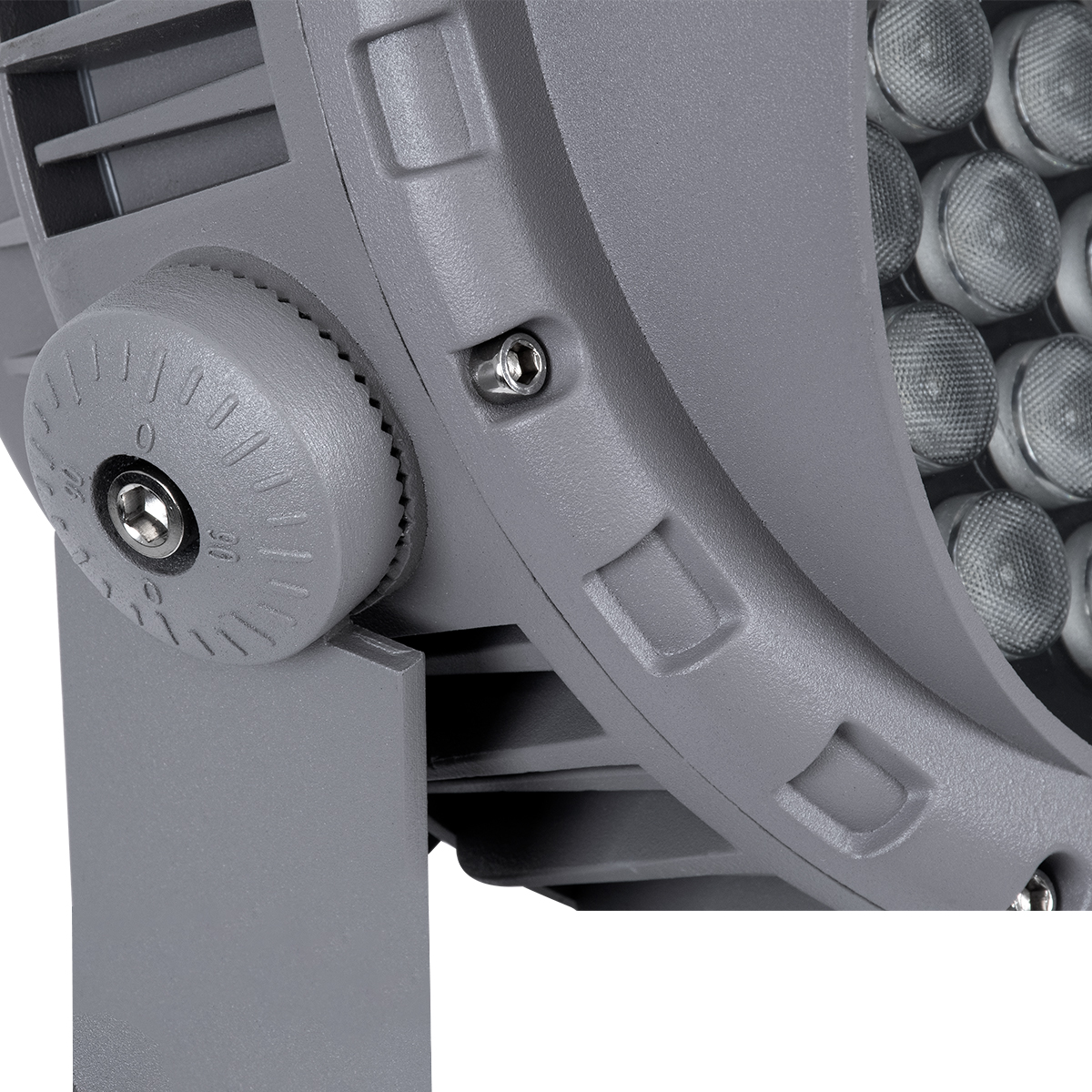 GLOBOSTAR® FLOOD-MENA 90646 Προβολέας Σποτ Wall Washer με Αντιθαμβωτική Γρίλια LED 48W 4320lm 30° AC 220-240V Αδιάβροχο IP65 Θερμό Λευκό 3000K - Ασημί - Μ25 x Π25 x Υ18cm - 3 Χρόνια Εγγύηση - Image 8