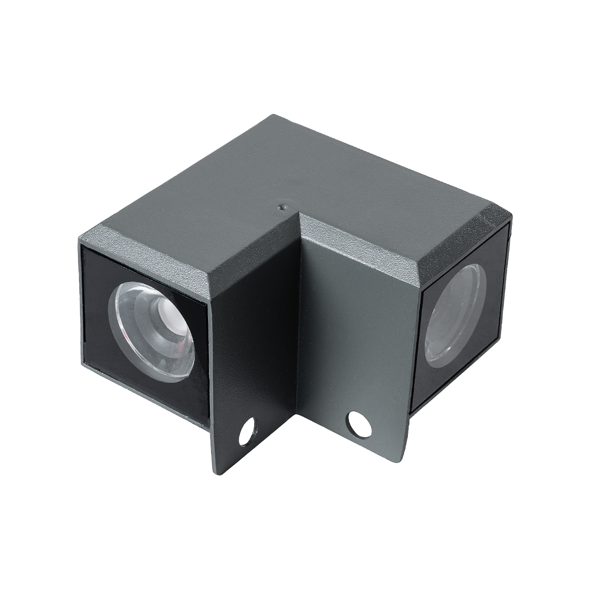 GLOBOSTAR® WALLLIGHT-DONA 90730 Γωνιακό Φωτιστικό LED 10W 850lm 10° DC 24V Αδιάβροχο IP66 Πορτοκαλί 2200K Dimmable - Γκρι Ανθρακί - Μ8 x Π8 x Υ6cm - 3 Χρόνια Εγγύηση - Image 3