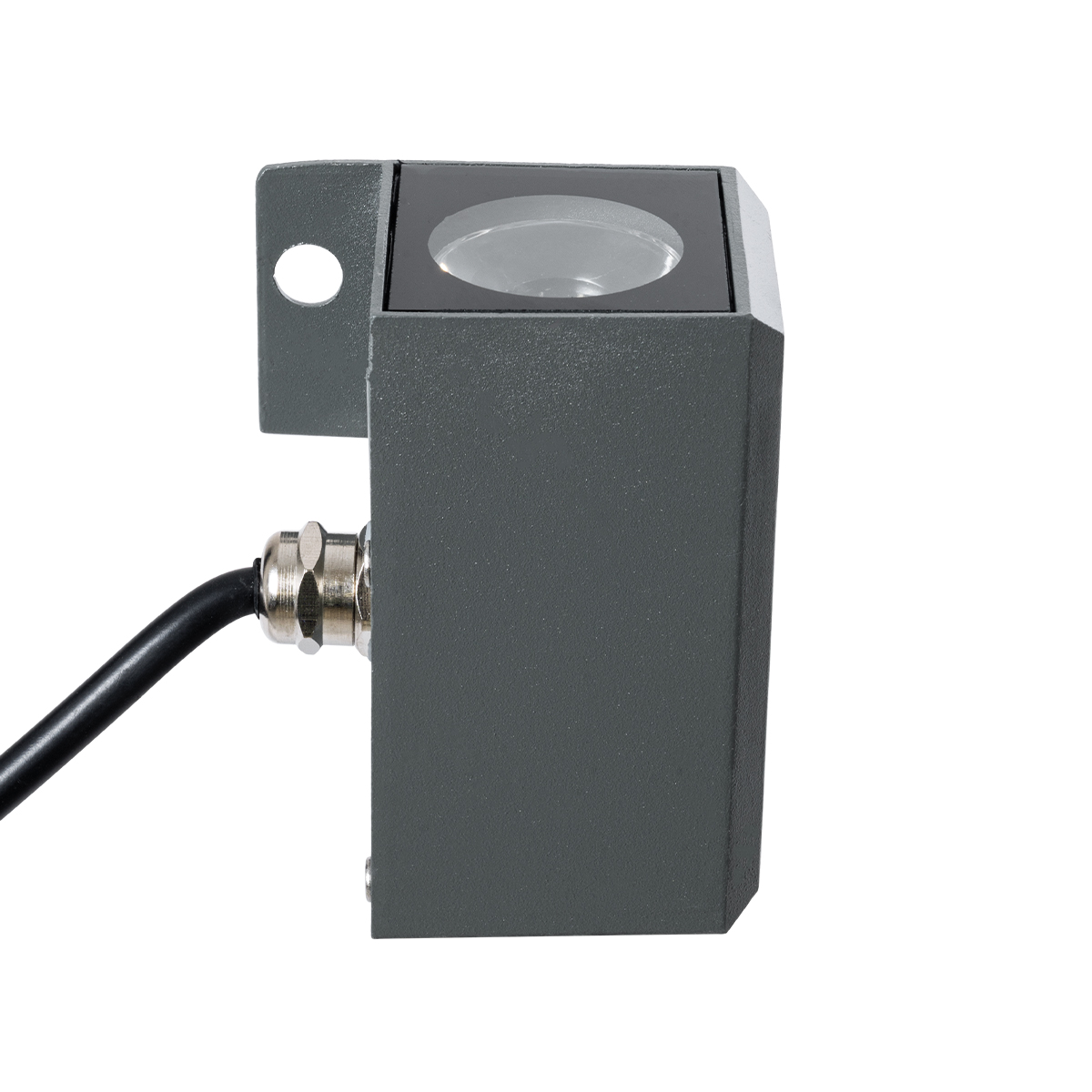 GLOBOSTAR® WALLLIGHT-DONA 90730 Γωνιακό Φωτιστικό LED 10W 850lm 10° DC 24V Αδιάβροχο IP66 Πορτοκαλί 2200K Dimmable - Γκρι Ανθρακί - Μ8 x Π8 x Υ6cm - 3 Χρόνια Εγγύηση - Image 6