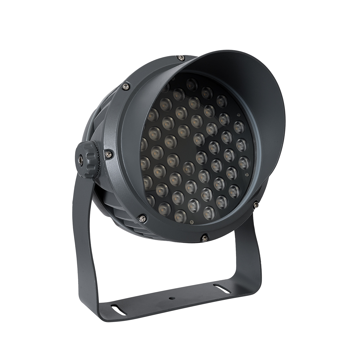 GLOBOSTAR® FLOOD-DIMO 90744 Προβολέας Σποτ Wall Washer με Αντιθαμβωτική Γρίλια LED 54W 5130lm 10° AC 220-240V Αδιάβροχο IP67 Φυσικό Λευκό 4500K - Γκρι Ανθρακί - Μ26 x Π28 x Υ35cm - 3 Χρόνια Εγγύηση - Image 3