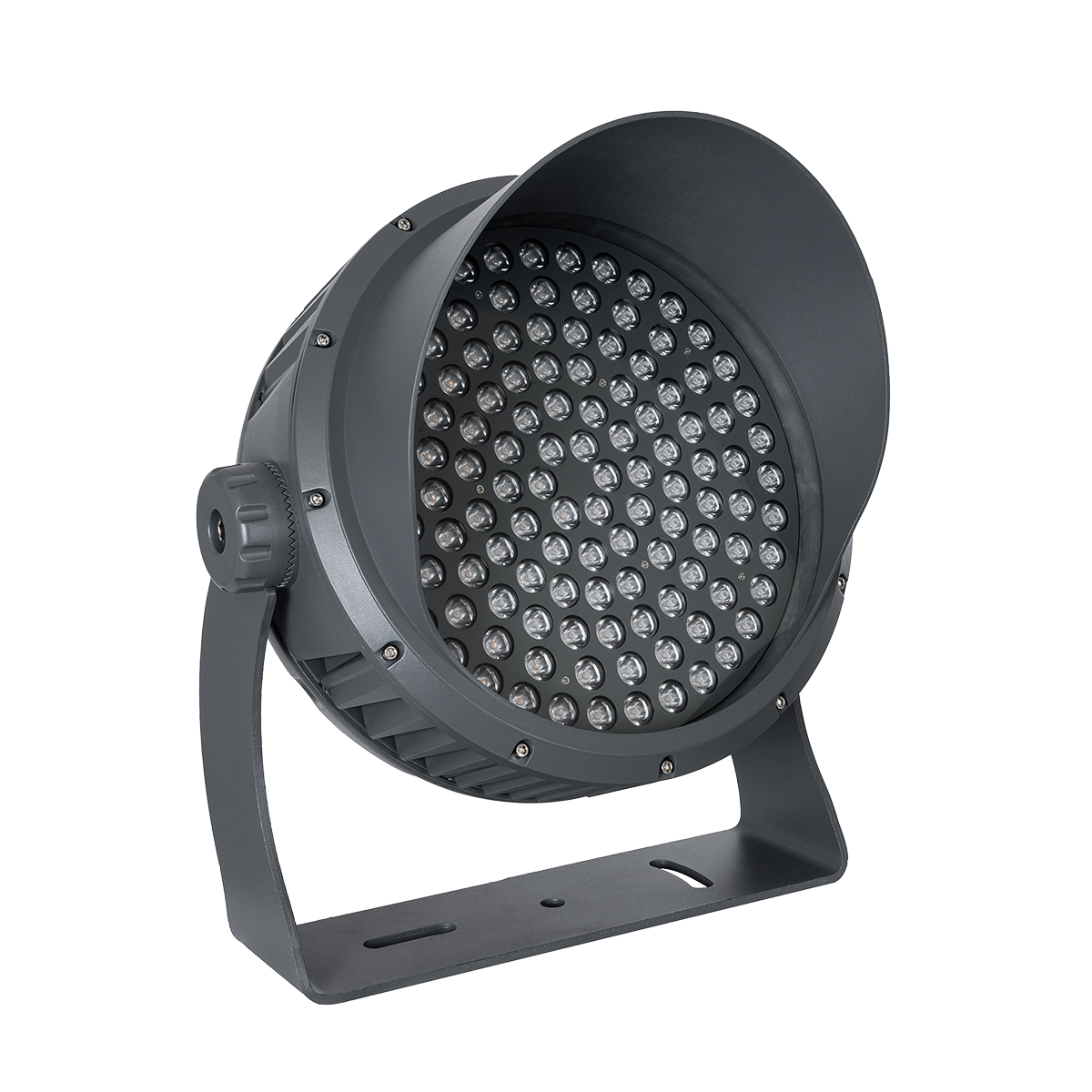 GLOBOSTAR® FLOOD-DIMO 90749 Προβολέας Σποτ Wall Washer με Αντιθαμβωτική Γρίλια LED 150W 13500lm 10° AC 220-240V Αδιάβροχο IP67 Θερμό Λευκό 2700K - Γκρι Ανθρακί - Μ43 x Π45 x Υ46cm - 3 Χρόνια Εγγύηση - Image 3