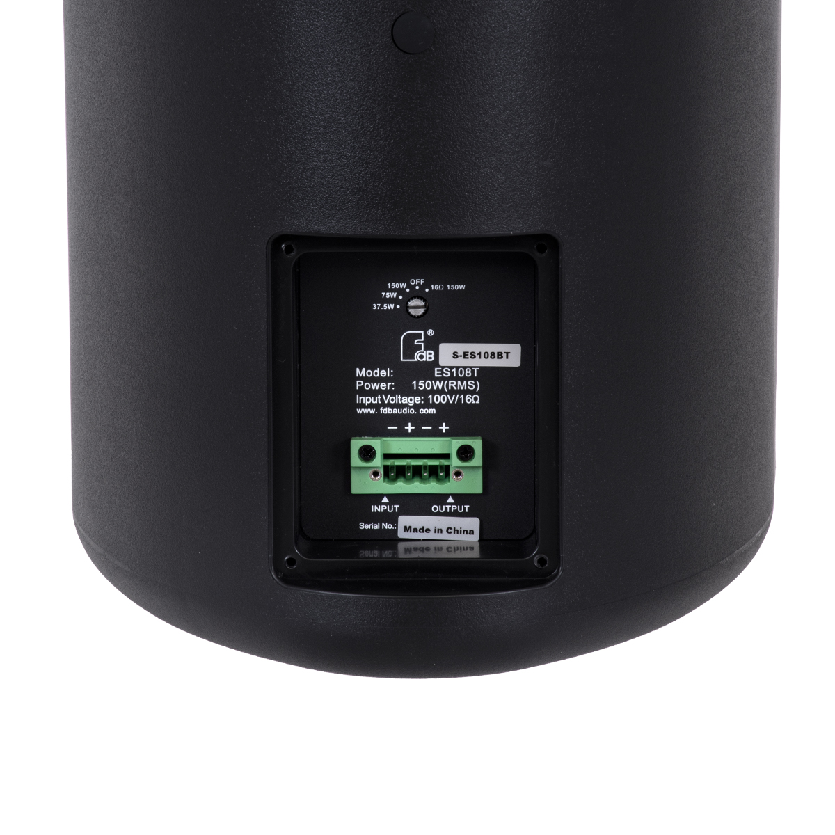 GloboStar® FDB ES108BT 98004 Facilities Speaker - Παθητικό Ηχείο Εγκαταστάσεων Επιτοίχιο με Μετασχηματιστή 100V & 16Ω - 150W RMS (600W Peak) - 1 x 8" Inches LF & 1 x 1" Inches HF - Αδιάβροχο IP65 - Μαύρο - Μ24 x Π28.5 x Υ45cm - Image 10