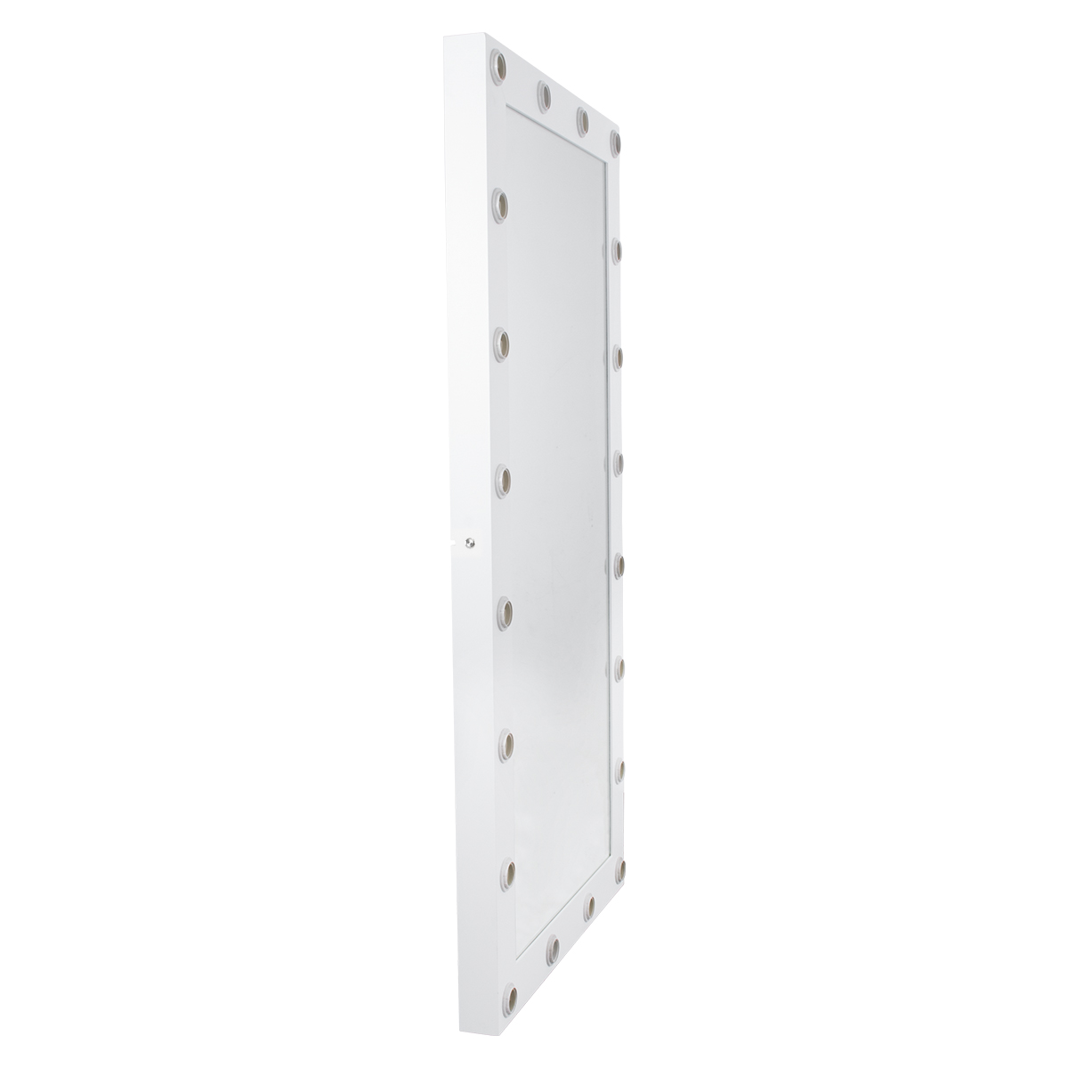 GloboStar® MAKEUP MIRROR-160x80-4 Μοντέρνος Καθρέπτης Μακιγιάζ με Πλαίσιο Φυσικού Ξύλου με Διακόπτη On/Off 20 x E27 AC220-240V - Μ80 x Π7 x Υ160cm - Λευκή Λάκα - Image 6