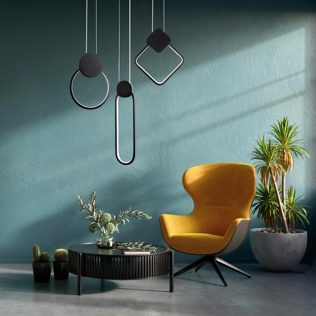 GloboStar® ILDI 61088 Κρεμαστό Φωτιστικό Οροφής Design LED CCT 12W 1440lm 300° AC 220-240V - Εναλλαγή Φωτισμού μέσω Διακόπτη On/Off All In One Ψυχρό 6000k+Φυσικό 4500k+Θερμό 2700k Μ10 x Π2.3 x Υ38cm - Μαύρο - Image 11