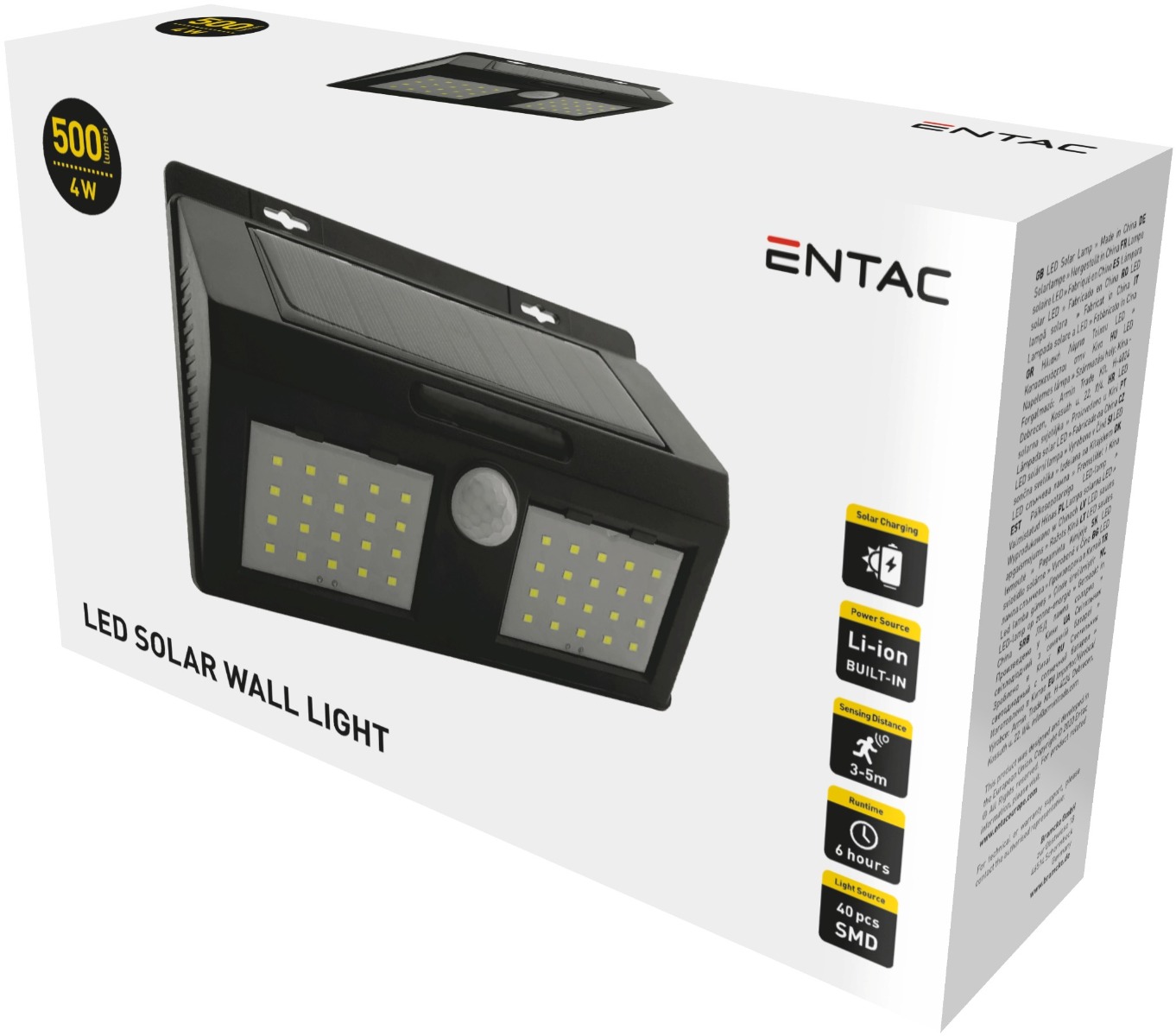 Entac Ηλιακός Πλαστικός Προβολέας 4W SMD - Image 2