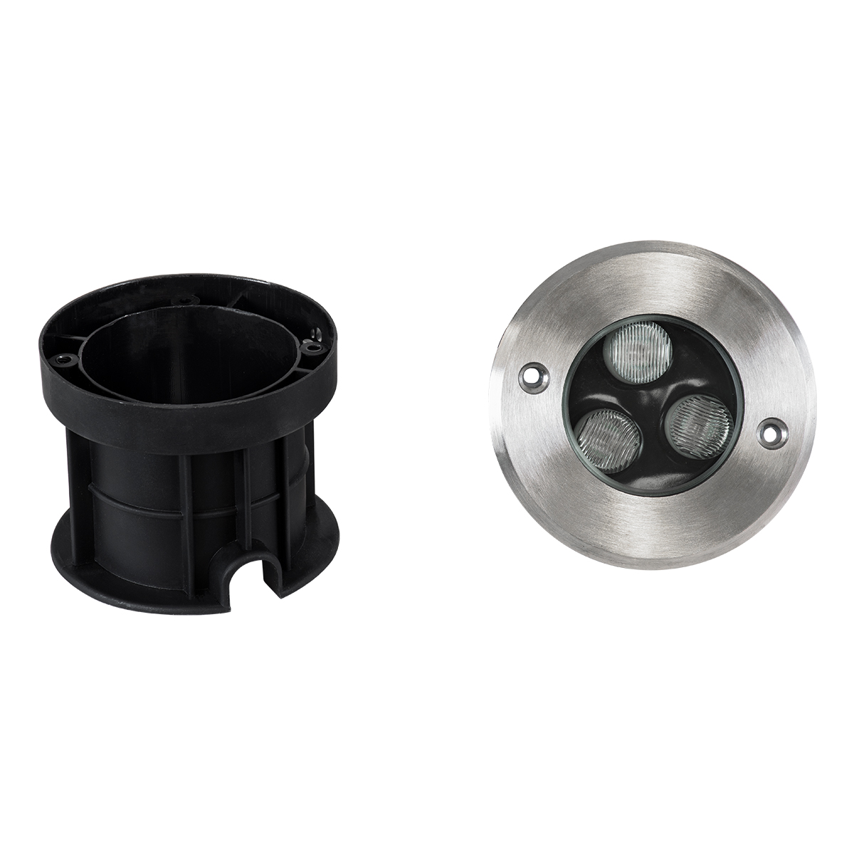 GloboStar® UNDERGROUND-FANI S-90980 Χωνευτό Φωτιστικό Σποτ Δαπέδου LED 12W 1200lm 60° DC 24V Αδιάβροχο IP68 Φ10 x Υ7.5cm Ψυχρό Λευκό 6000K - Ανοξείδωτο Ατσάλι - Image 9