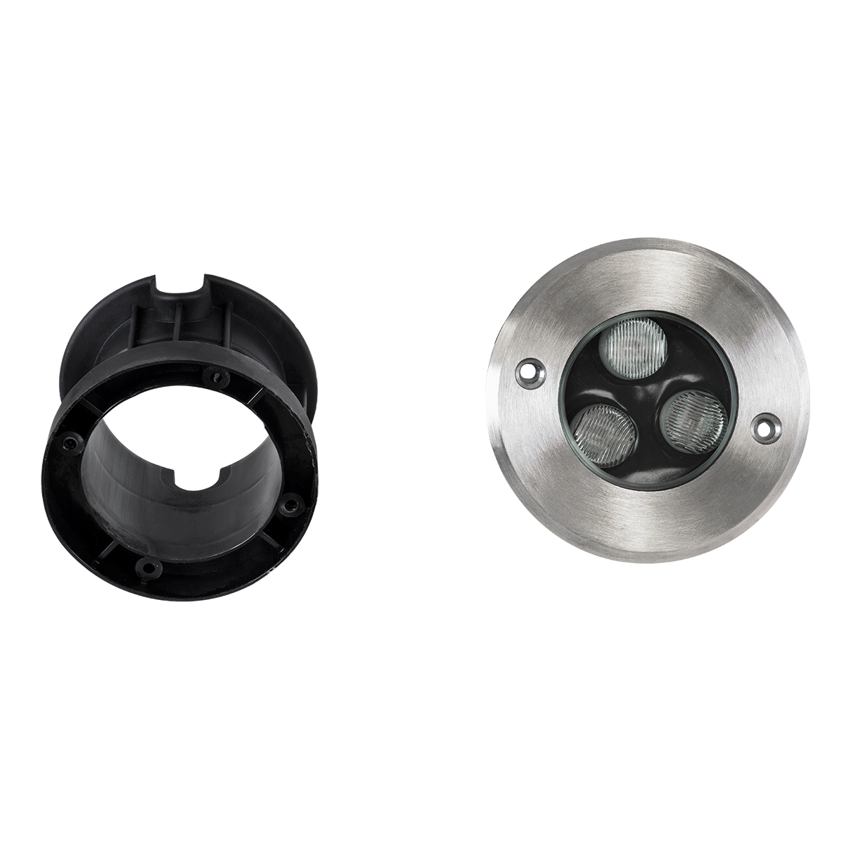 GloboStar® UNDERGROUND-FANI S-90980 Χωνευτό Φωτιστικό Σποτ Δαπέδου LED 12W 1200lm 60° DC 24V Αδιάβροχο IP68 Φ10 x Υ7.5cm Ψυχρό Λευκό 6000K - Ανοξείδωτο Ατσάλι - Image 10