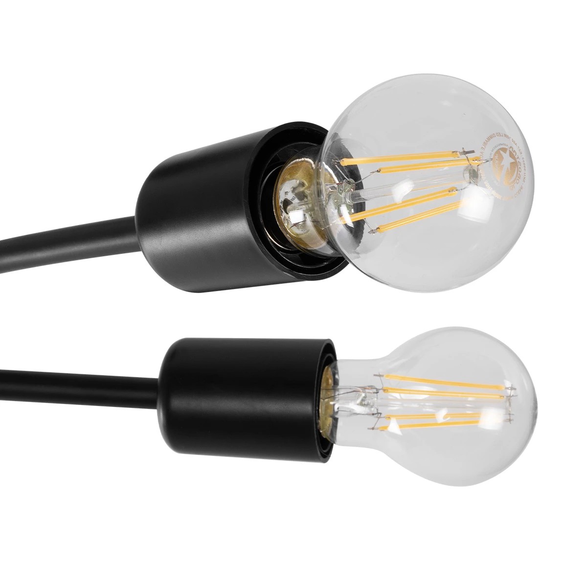 GloboStar® LAMIRA 201-0029 Μοντέρνο Φωτιστικό Οροφής Πλέγμα Πολύφωτο 6 x E27 IP20 Μαύρο Μέταλλο - Μ51 x Π51 x Υ7cm - Image 8