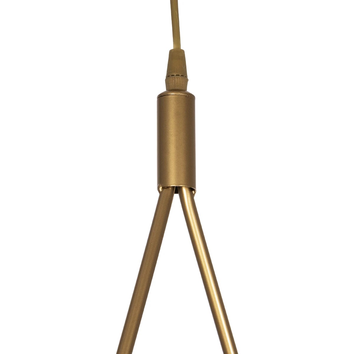 GloboStar® DROP 201-0034 Vintage Κρεμαστό Φωτιστικό Μπάλα Μονόφωτο 1 x E27 IP20 Χρυσό Μέταλλο με Γαλακτερή Μπάλα - Μ20 x Π25 x Υ80cm - Image 9