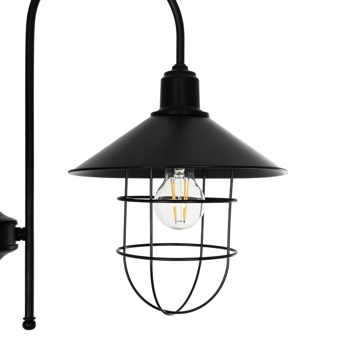 GloboStar® BLAZEO 201-0079 Vintage Κρεμαστό Φωτιστικό Καμπάνα Τρίφωτο 3 x E27 IP20 Μαύρο Μέταλλο - Μ40 x Π40 x Υ40cm - Image 8