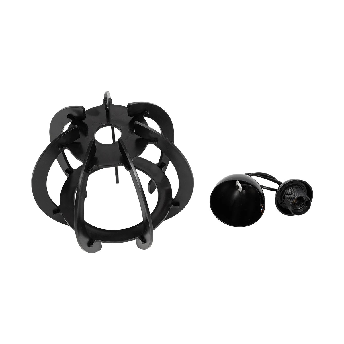 GloboStar® VIVIDUS 202-0028 Μοντέρνο Κρεμαστό Φωτιστικό Ανάρτηση Μονόφωτο 1 x E27 IP20 Μαύρο - Μ30 x Π30 x Υ70cm - Image 11