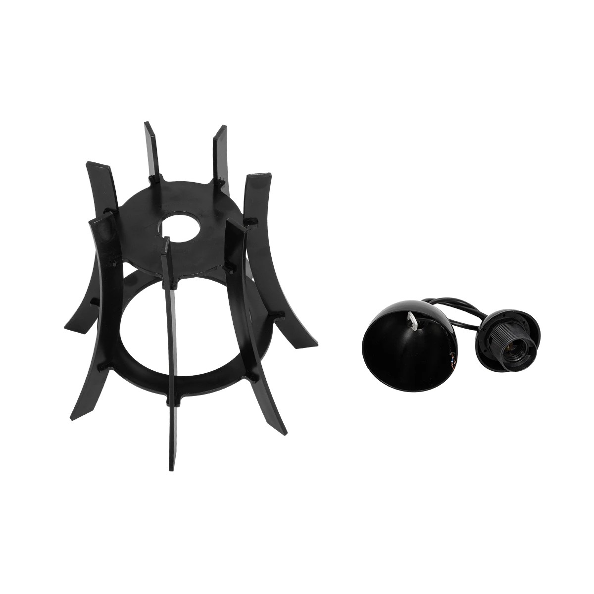 GloboStar® VIVIDUS 202-0029 Μοντέρνο Κρεμαστό Φωτιστικό Ανάρτηση Μονόφωτο 1 x E27 IP20 Μαύρο - Μ30 x Π30 x Υ70cm - Image 11