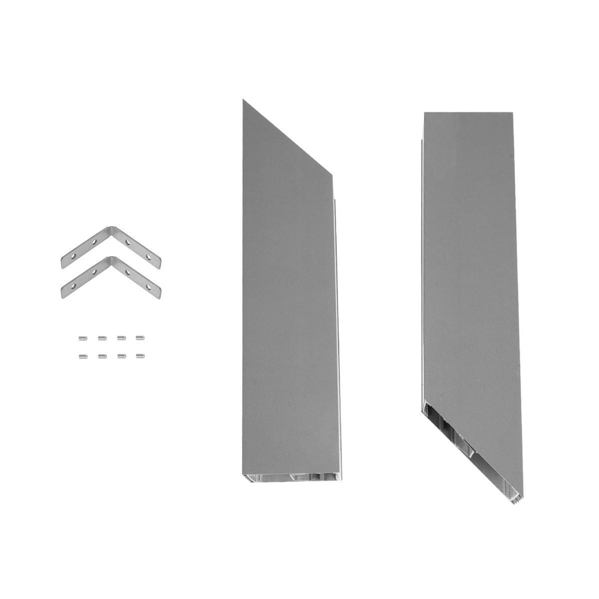 GLOBOSTAR® ALP-CORNER-IN90 BRIGHTRAIL 61782 Επιφανειακό / Κρεμαστό Προφίλ Αλουμινίου Γωνία με Λευκό Γαλακτερό Πατητό Κάλυμμα για Ταινίες LED IP20 - Γκρι Ανθρακί Ματ - Μ30 x Π5 x Υ7.5cm - Image 8
