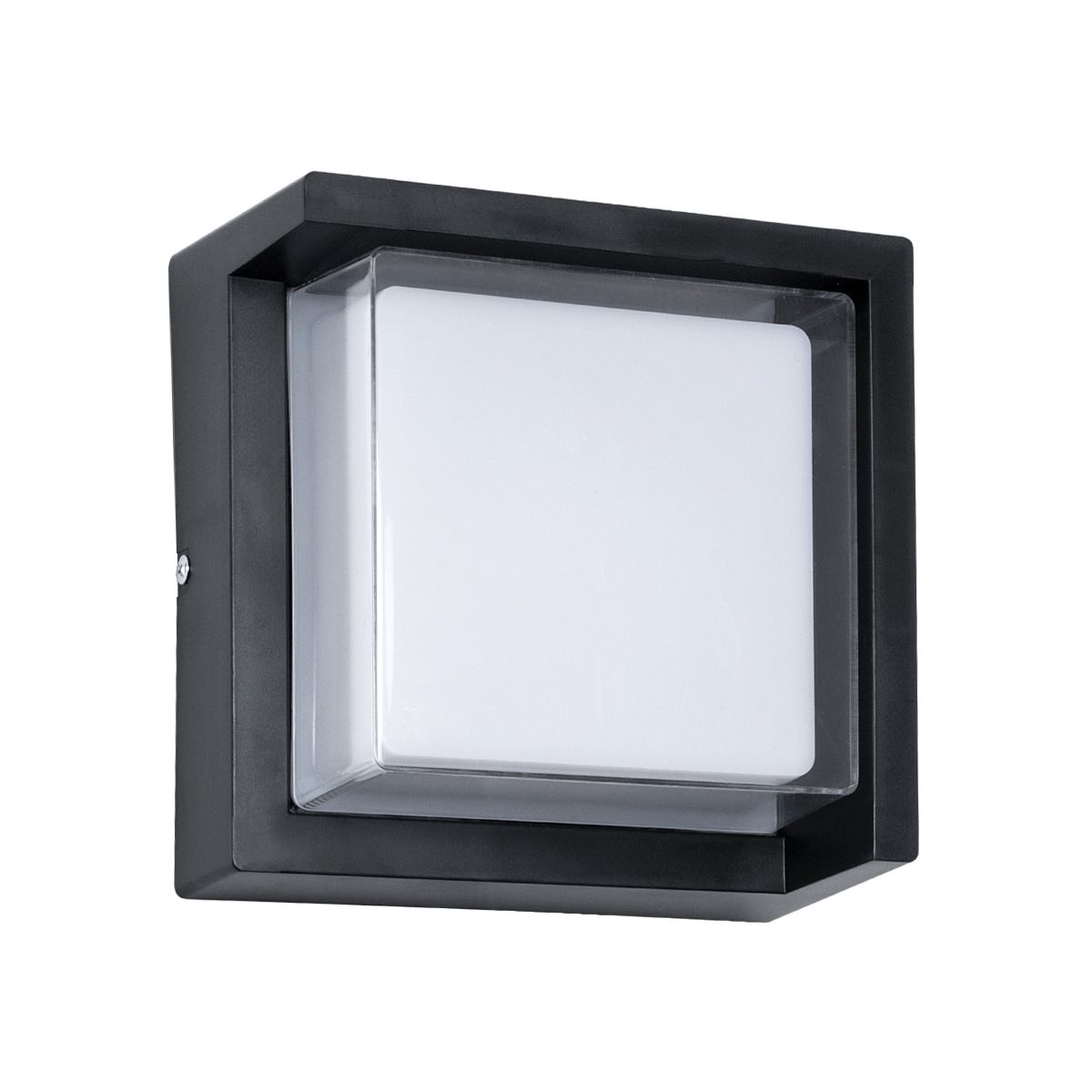 GLOBOSTAR® APEX 60770 Φωτιστικό Τοίχου - Απλίκα Εσωτερικού/Εξωτερικού Χώρου LED 10W 1050lm 120° AC175-265V Αδιάβροχο IP65 - Πλαστικό Σώμα - Φυσικό λευκό 4500K - Μ17 x Π17 x Υ9cm - Μαύρο - Bridgelux Chip - 3 Χρόνια Εγγύηση - Image 3