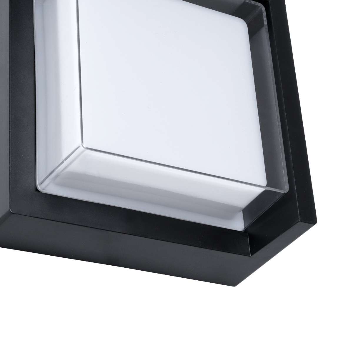 GLOBOSTAR® APEX 60770 Φωτιστικό Τοίχου - Απλίκα Εσωτερικού/Εξωτερικού Χώρου LED 10W 1050lm 120° AC175-265V Αδιάβροχο IP65 - Πλαστικό Σώμα - Φυσικό λευκό 4500K - Μ17 x Π17 x Υ9cm - Μαύρο - Bridgelux Chip - 3 Χρόνια Εγγύηση - Image 6