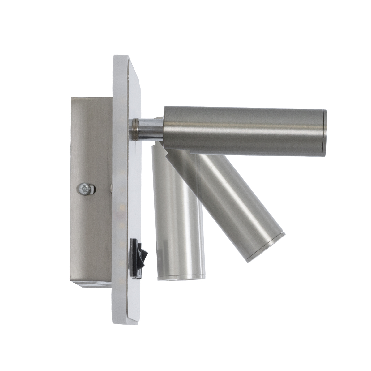 GloboStar® LADY-S 60945 Μοντέρνο Φωτιστικό Τοίχου - Απλίκα Ξενοδοχείου Bed Side LED 6W 600lm 36° & 360° AC 220-240V - Reading Light & Κρυφός Φωτισμός - Φορτιστής USB 3A - Μ15 x Π15 x Υ7cm - Φυσικό Λευκό 4500K - Νίκελ Βούρτσας- 3 Χρόνια Εγγύηση - Image 4
