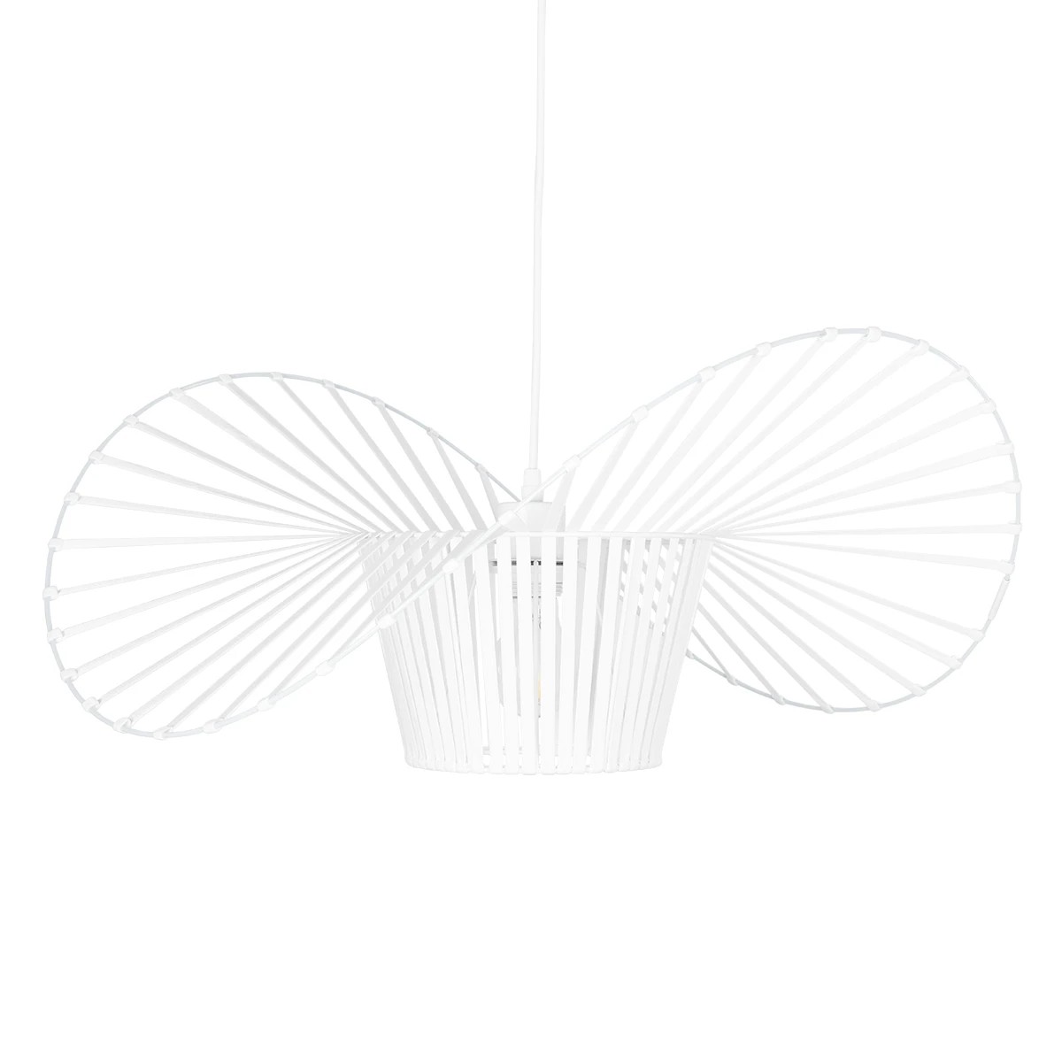 GloboStar® LUMINOVA 61465 Μοντέρνο Κρεμαστό Φωτιστικό Πλέγμα Μονόφωτο 1 x E27 IP20 Λευκό Σχοινί με Λευκό Σύρμα - Μ65 x Π65 x Υ25cm - Image 5