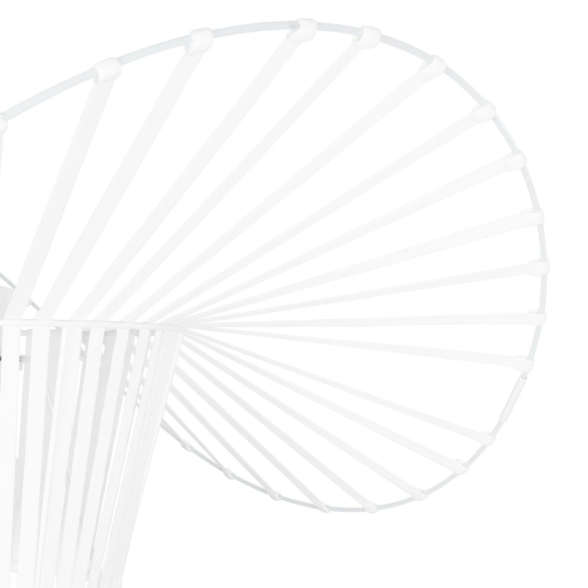 GloboStar® LUMINOVA 61465 Μοντέρνο Κρεμαστό Φωτιστικό Πλέγμα Μονόφωτο 1 x E27 IP20 Λευκό Σχοινί με Λευκό Σύρμα - Μ65 x Π65 x Υ25cm - Image 8