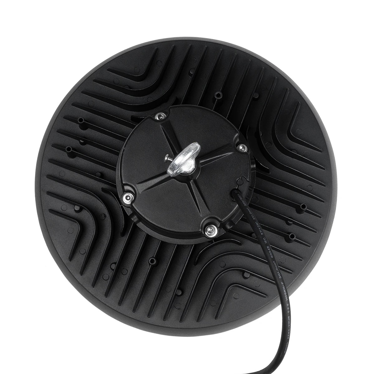 GLOBOSTAR® INDUSTRY 61502 Βιομηχανικό Φωτιστικό Καμπάνα High Bay UFO LED 200W 30000lm SDCM<5 90° AC 85-265V Αδιάβροχο IP65 IK08 Φυσικό Λευκό 5000K - 338 x Sanan Opto SMD Chip & TÜV SÜD Driver - Μαύρο Χυτό Αλουμίνιο - Μ30 x Π30 x Υ16cm - 5 Χρόνια Εγγύηση - Image 7