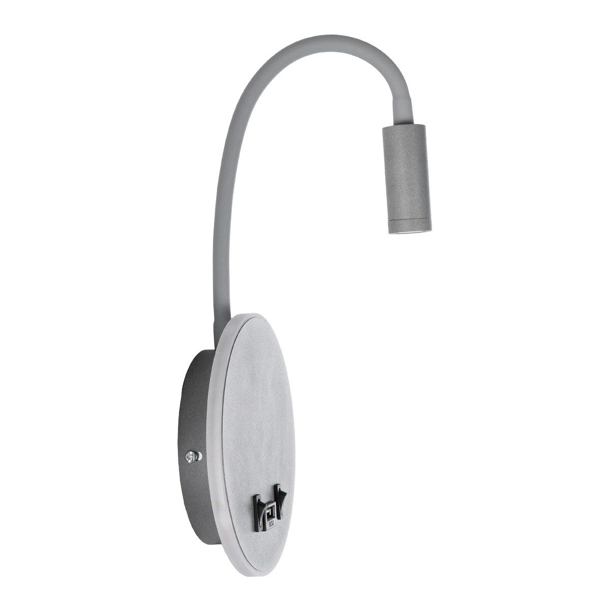 GLOBOSTAR® GOOSE 61694 Μοντέρνο Φωτιστικό Τοίχου - Απλίκα Ξενοδοχείου Reading Light με Φορτιστή USB 3A LED 6W 600lm 36° & 360° AC 220-240V IP20 Θερμό Λευκό 2700K - Bridgelux COB Chip & TÜV SÜD Driver - Γκρι Ανθρακί Ματ - Μ15.5 x Π22.5 x Υ30cm - 3 Χρόνια Εγγύηση - Image 4