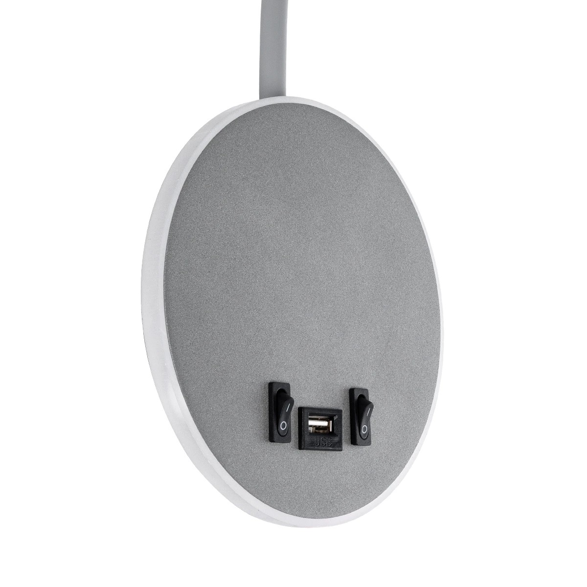 GLOBOSTAR® GOOSE 61694 Μοντέρνο Φωτιστικό Τοίχου - Απλίκα Ξενοδοχείου Reading Light με Φορτιστή USB 3A LED 6W 600lm 36° & 360° AC 220-240V IP20 Θερμό Λευκό 2700K - Bridgelux COB Chip & TÜV SÜD Driver - Γκρι Ανθρακί Ματ - Μ15.5 x Π22.5 x Υ30cm - 3 Χρόνια Εγγύηση - Image 6