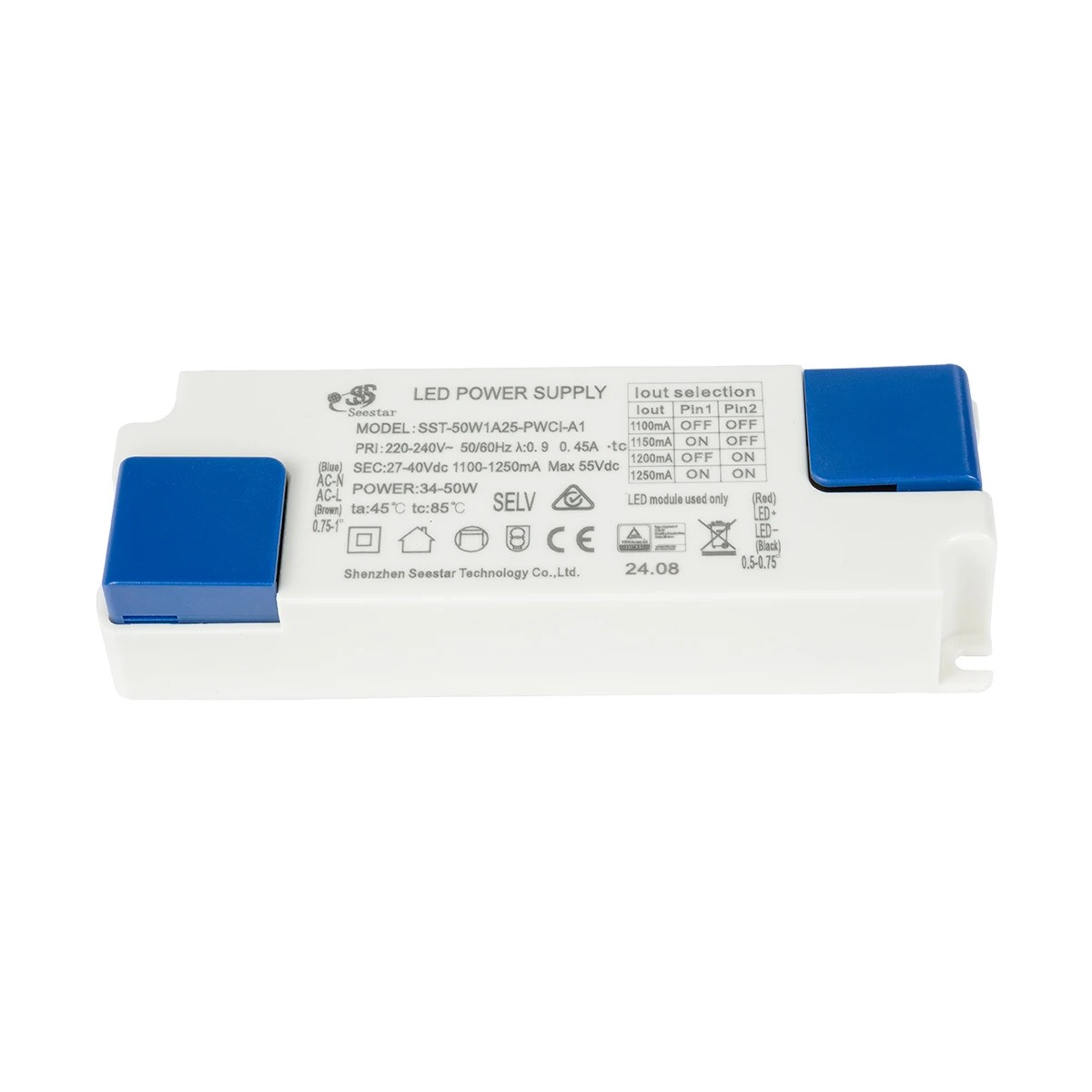 GLOBOSTAR® EROS-DRIVER 61712 Ανταλλακτικό Τροφοδοτικό/Μετασχηματιστής SELV 34-50W AC 220-240V σε Constant Current DC 27-40V/1100-1250mA±5% Max. 55VDC PF0.95 IP20 - Μ13.5 x Π4.5 x Υ2.5cm - 5 Χρόνια Εγγύηση - Image 4