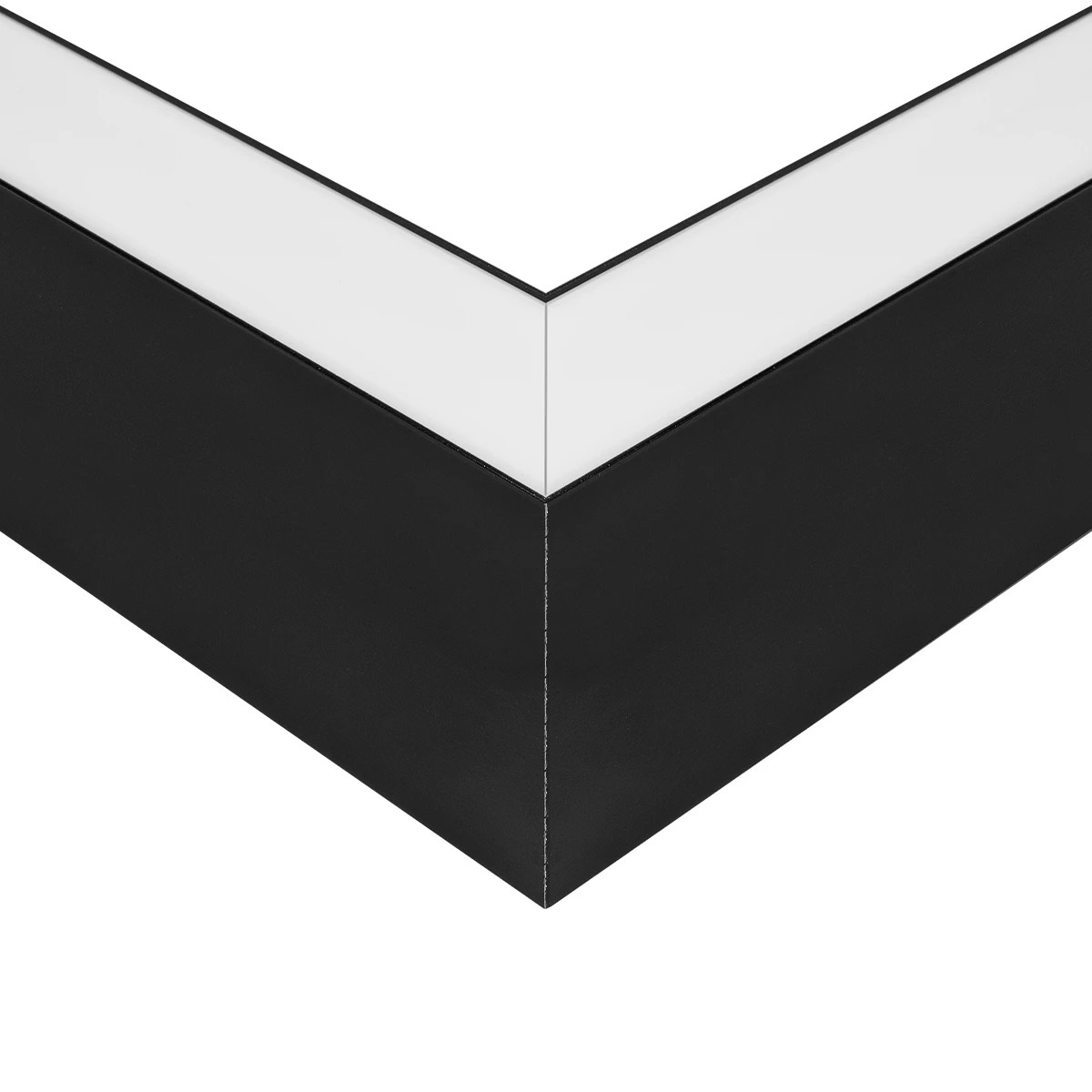GLOBOSTAR® ALP-CORNER-SIDE90 LUMILINE 61767 Επιφανειακό / Κρεμαστό Προφίλ Αλουμινίου Γωνία με Λευκό Γαλακτερό Πατητό Κάλυμμα για Ταινίες LED IP20 - Μαύρο Ματ - Μ30 x Π3.5 x Υ7cm - Image 6