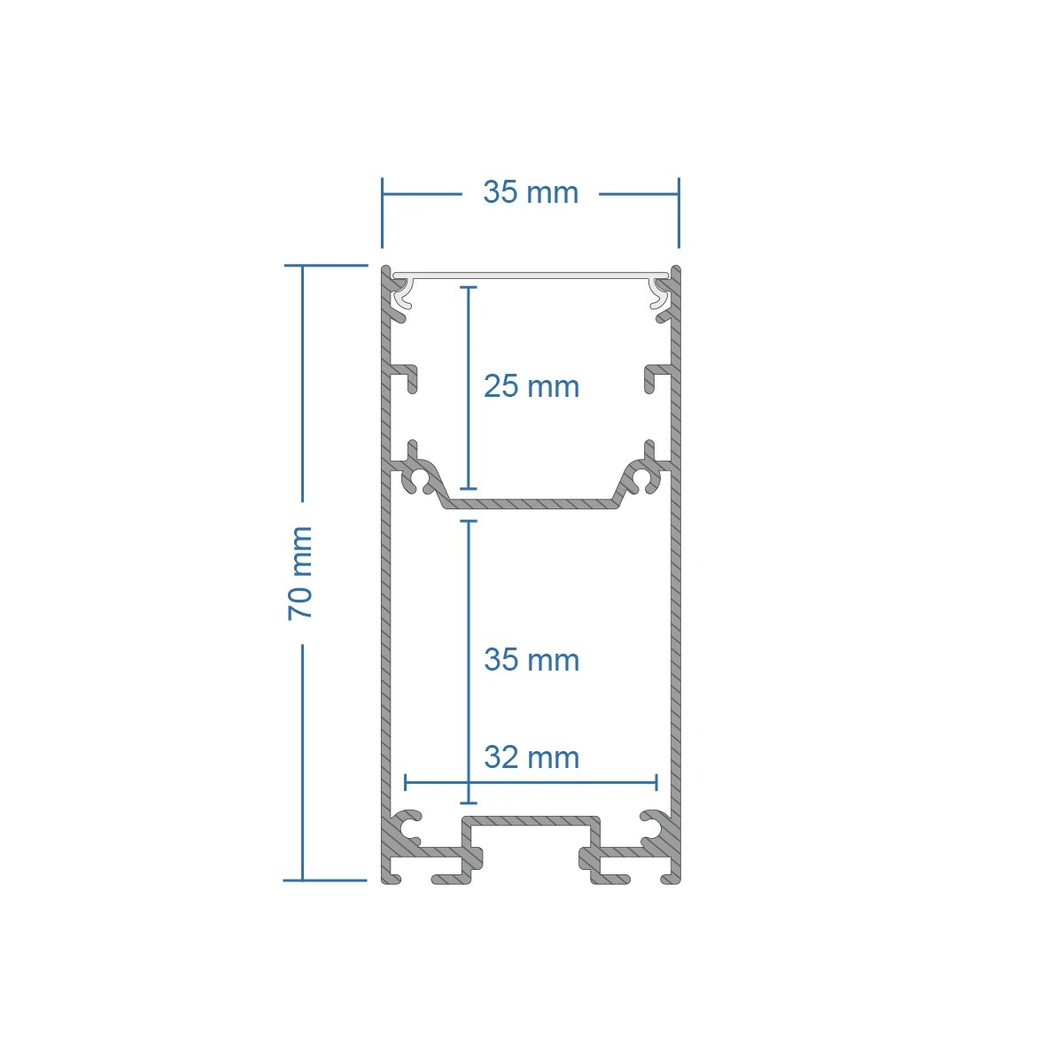GLOBOSTAR® ALP-CORNER-SIDE90 LUMILINE 61768 Επιφανειακό / Κρεμαστό Προφίλ Αλουμινίου Γωνία με Λευκό Γαλακτερό Πατητό Κάλυμμα για Ταινίες LED IP20 - Γκρι Ανθρακί Ματ - Μ30 x Π3.5 x Υ7cm - Image 9