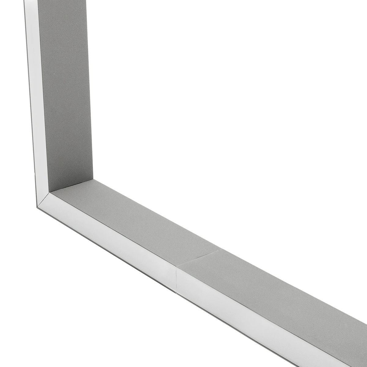 GLOBOSTAR® ALP-CORNER-SIDE90 LUMILINE 61768 Επιφανειακό / Κρεμαστό Προφίλ Αλουμινίου Γωνία με Λευκό Γαλακτερό Πατητό Κάλυμμα για Ταινίες LED IP20 - Γκρι Ανθρακί Ματ - Μ30 x Π3.5 x Υ7cm - Image 4