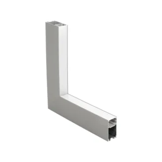 GLOBOSTAR® ALP-CORNER-IN90 LUMILINE 61771 Επιφανειακό / Κρεμαστό Προφίλ Αλουμινίου Γωνία με Λευκό Γαλακτερό Πατητό Κάλυμμα για Ταινίες LED IP20 - Γκρι Ανθρακί Ματ - Μ30 x Π3.5 x Υ7cm