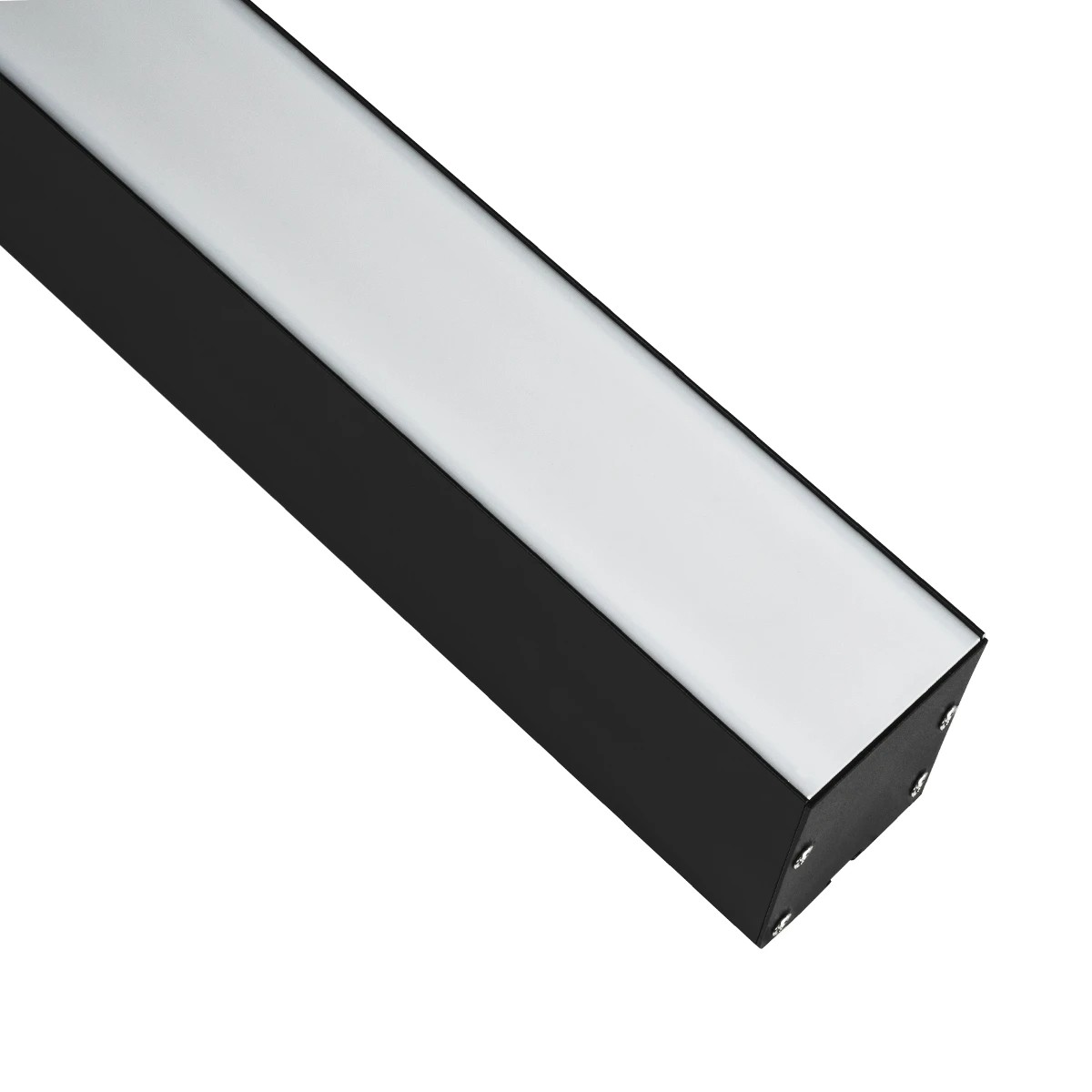 GLOBOSTAR® ALP-LINEAR BRIGHTRAIL 61775-3M Επιφανειακό / Κρεμαστό / Επιτοίχιο Προφίλ Αλουμινίου με Λευκό Γαλακτερό Πατητό Κάλυμμα για Ταινίες LED IP20 - Μαύρο Ματ - Μ300 x Π5 x Υ7.5cm - Image 4