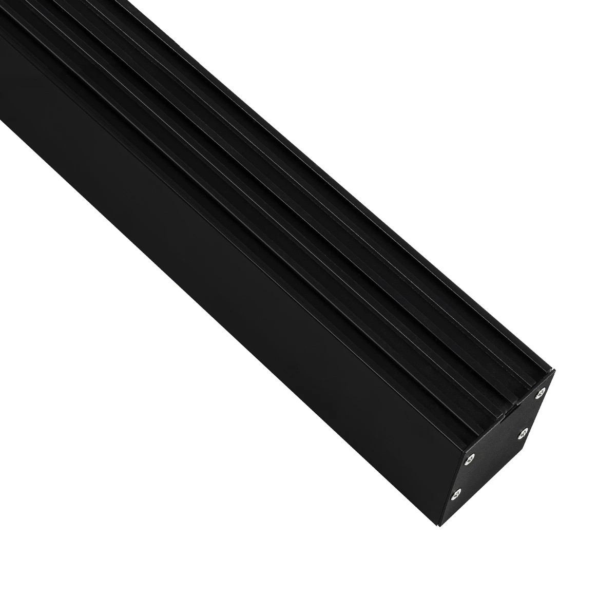 GLOBOSTAR® ALP-LINEAR BRIGHTRAIL 61775-3M Επιφανειακό / Κρεμαστό / Επιτοίχιο Προφίλ Αλουμινίου με Λευκό Γαλακτερό Πατητό Κάλυμμα για Ταινίες LED IP20 - Μαύρο Ματ - Μ300 x Π5 x Υ7.5cm - Image 5