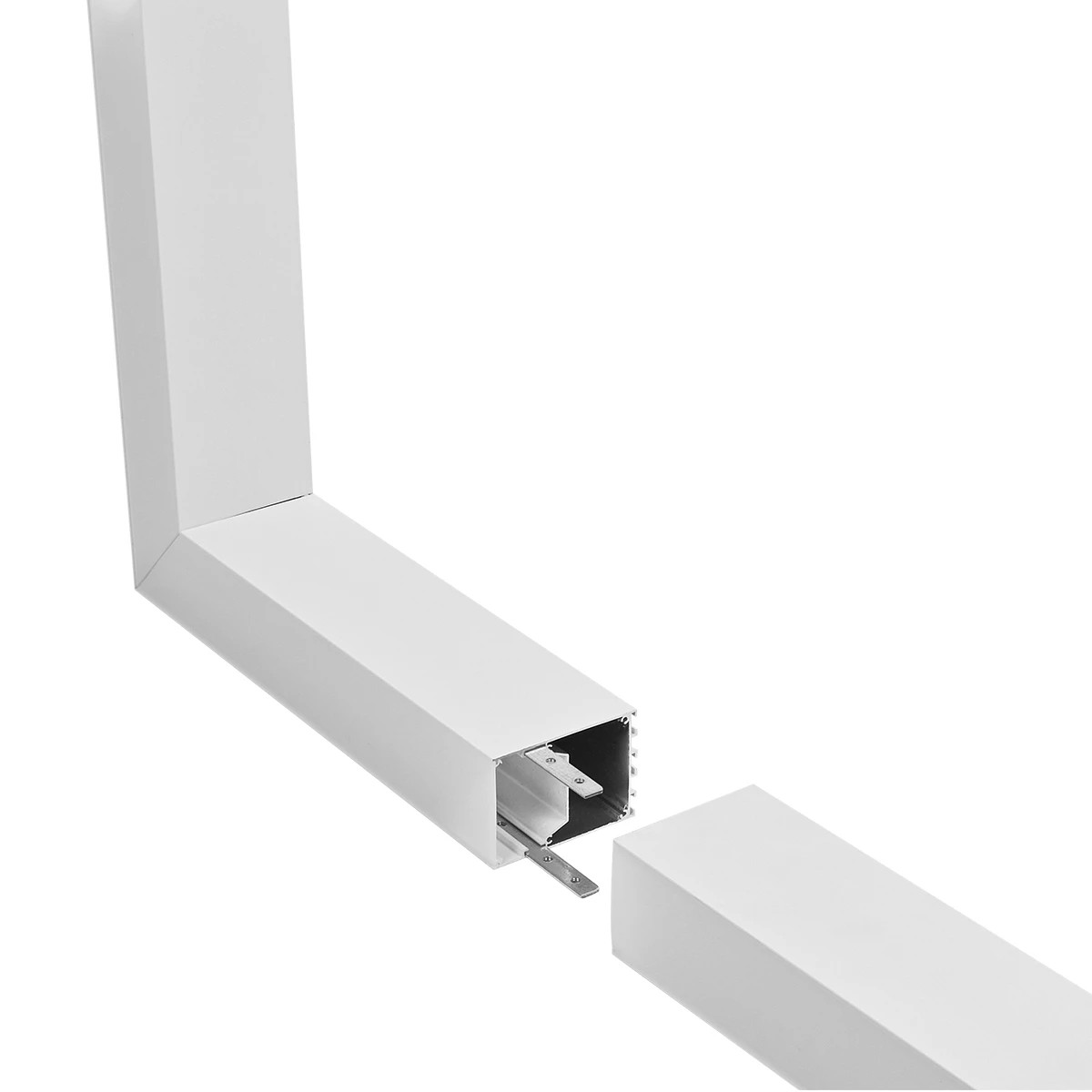 GLOBOSTAR® ALP-CORNER-SIDE90 BRIGHTRAIL 61777 Επιφανειακό / Κρεμαστό Προφίλ Αλουμινίου Γωνία με Λευκό Γαλακτερό Πατητό Κάλυμμα για Ταινίες LED IP20 - Λευκό Ματ - Μ30 x Π5 x Υ7.5cm - Image 4