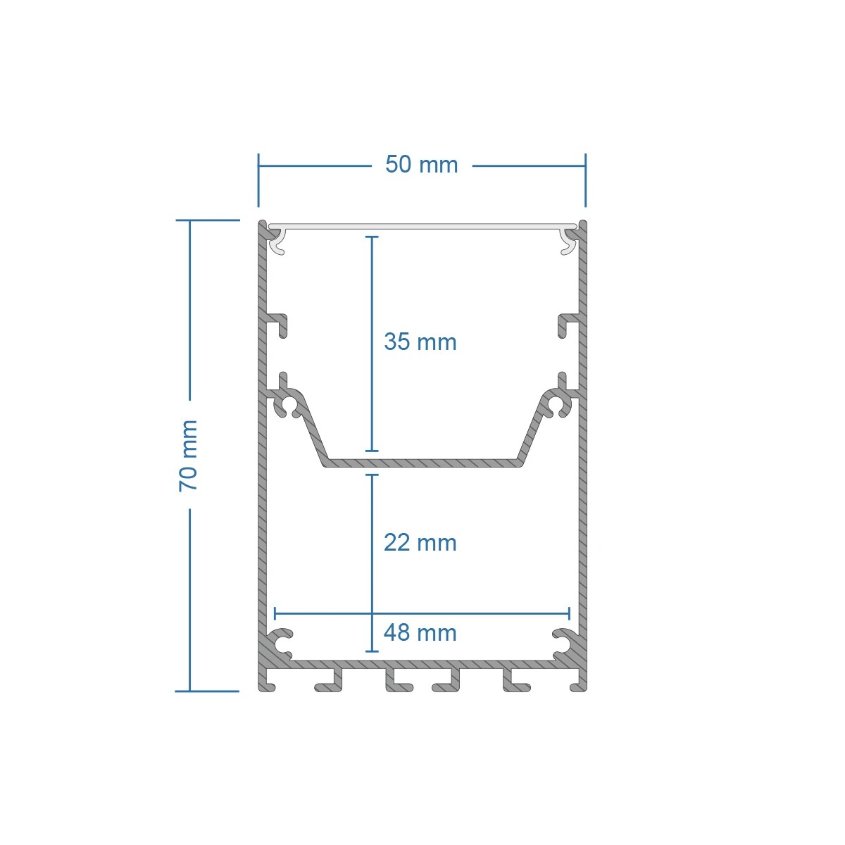 GLOBOSTAR® ALP-CORNER-IN90 BRIGHTRAIL 61782 Επιφανειακό / Κρεμαστό Προφίλ Αλουμινίου Γωνία με Λευκό Γαλακτερό Πατητό Κάλυμμα για Ταινίες LED IP20 - Γκρι Ανθρακί Ματ - Μ30 x Π5 x Υ7.5cm - Image 9