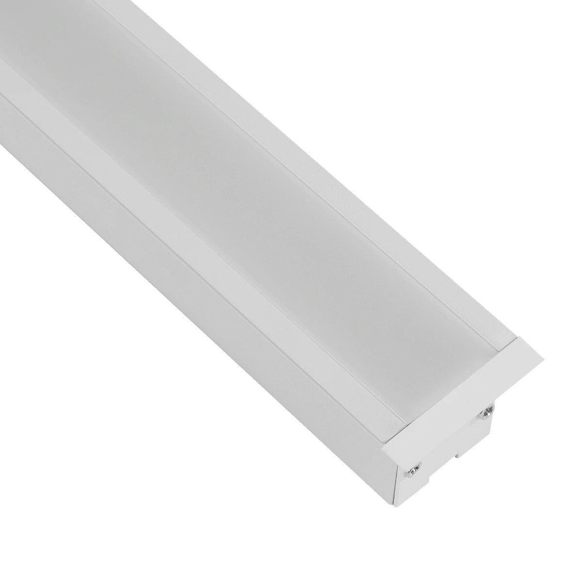 GLOBOSTAR® ALP-LINEAR RECESSA 61785-3M Χωνευτό Προφίλ Αλουμινίου με Λευκό Γαλακτερό Πατητό Κάλυμμα για Ταινίες LED IP20 - Λεικό Ματ - Μ300 x Π3.5 x Υ4cm - Image 4