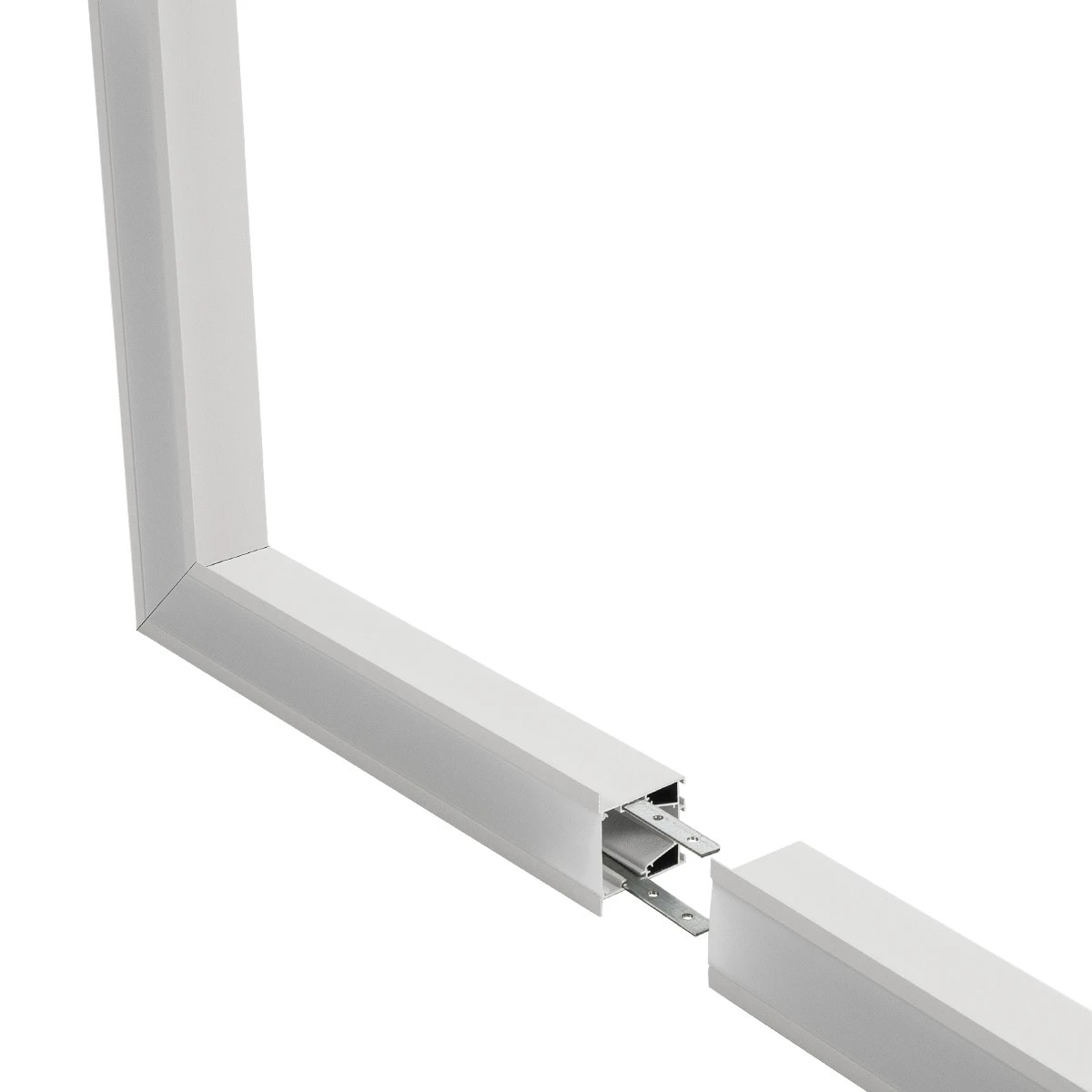 GLOBOSTAR® ALP-CORNER-SIDE90 RECESSA 61788 Χωνευτό Προφίλ Αλουμινίου Γωνία με Λευκό Γαλακτερό Πατητό Κάλυμμα για Ταινίες LED IP20 - Λευκό Ματ - Μ30 x Π3.5 x Υ4cm - Image 4