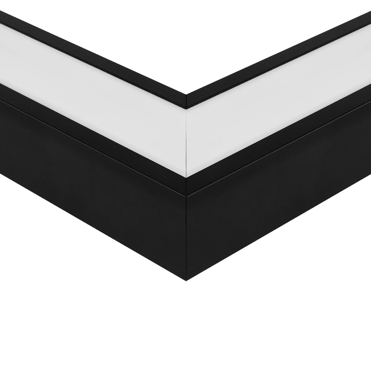 GLOBOSTAR® ALP-CORNER-SIDE90 RECESSA 61789 Χωνευτό Προφίλ Αλουμινίου Γωνία με Λευκό Γαλακτερό Πατητό Κάλυμμα για Ταινίες LED IP20 - Μαύρο Ματ - Μ30 x Π3.5 x Υ4cm - Image 7
