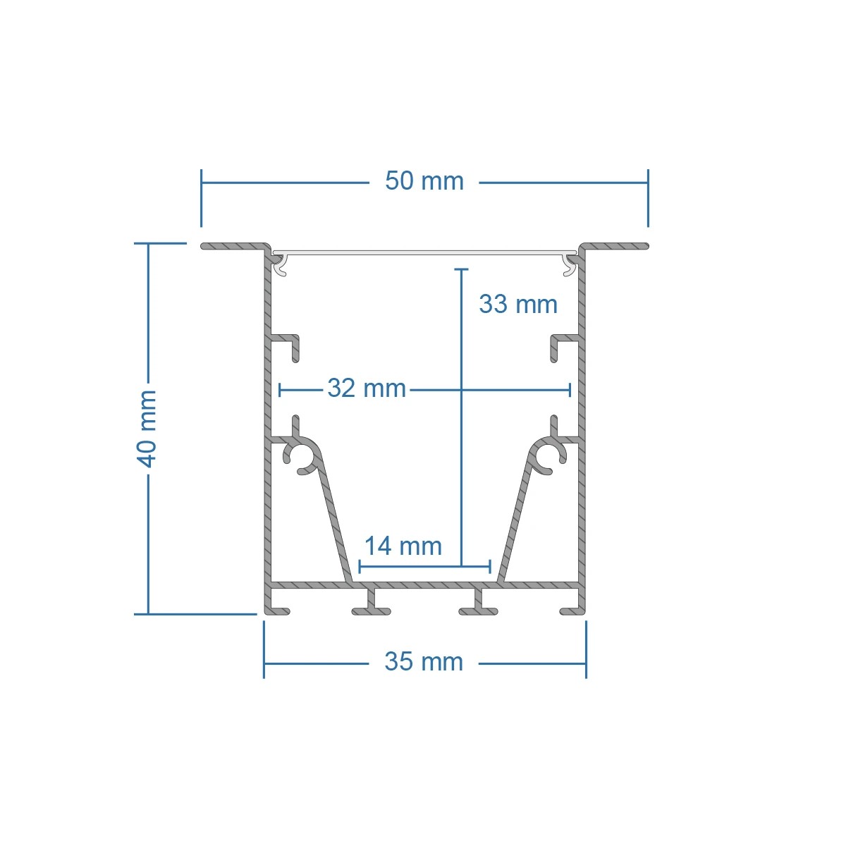GLOBOSTAR® ALP-CORNER-IN90 RECESSA 61792 Χωνευτό Προφίλ Αλουμινίου Γωνία με Λευκό Γαλακτερό Πατητό Κάλυμμα για Ταινίες LED IP20 - Μαύρο Ματ - Μ30 x Π3.5 x Υ4cm - Image 9