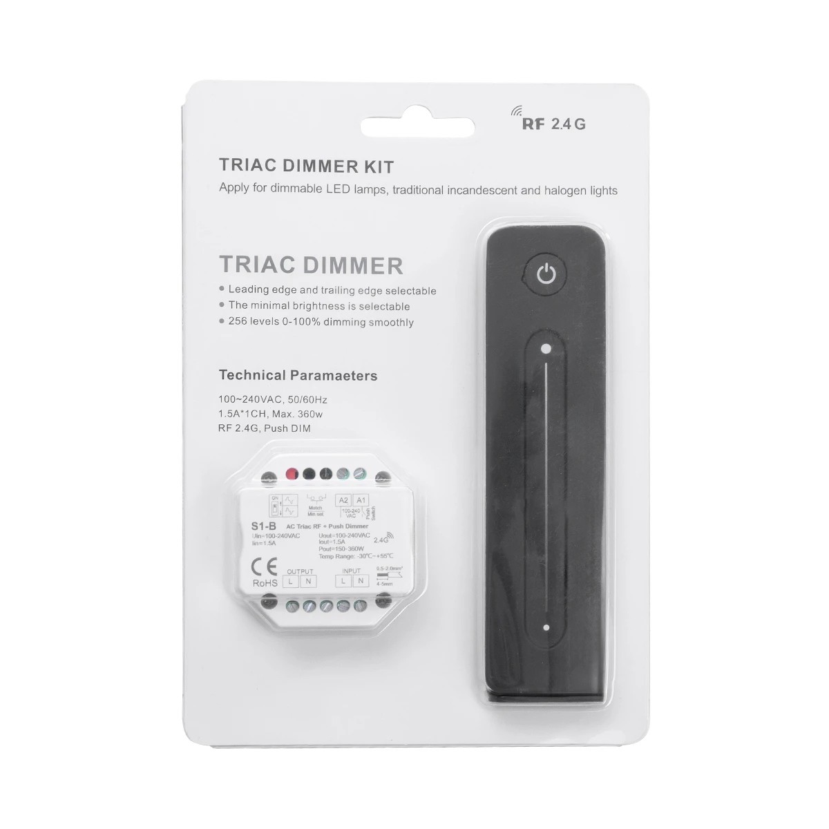 GloboStar® 73124 S1-B+R11 SKYDANCE ΣΕΤ Dimmer & Ασύρματο Χειριστήριο Αφής 1 Group RF 2.4Ghz 1.5A Max AC100-240V (360W) - DC 3V IP20 - 5 Χρόνια Εγγύηση - Image 9