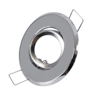 GloboStar® DELTA 77803 Χωνευτό Κινούμενο Στρόγγυλο Σποτ Οροφής για Λάμπα MR11 με Βάση GU5.3 ή GU10 - IP20 - Μεταλλικό - Φ70 x Υ21mm - Ασημί Νίκελ - 5 Χρόνια Εγγύηση