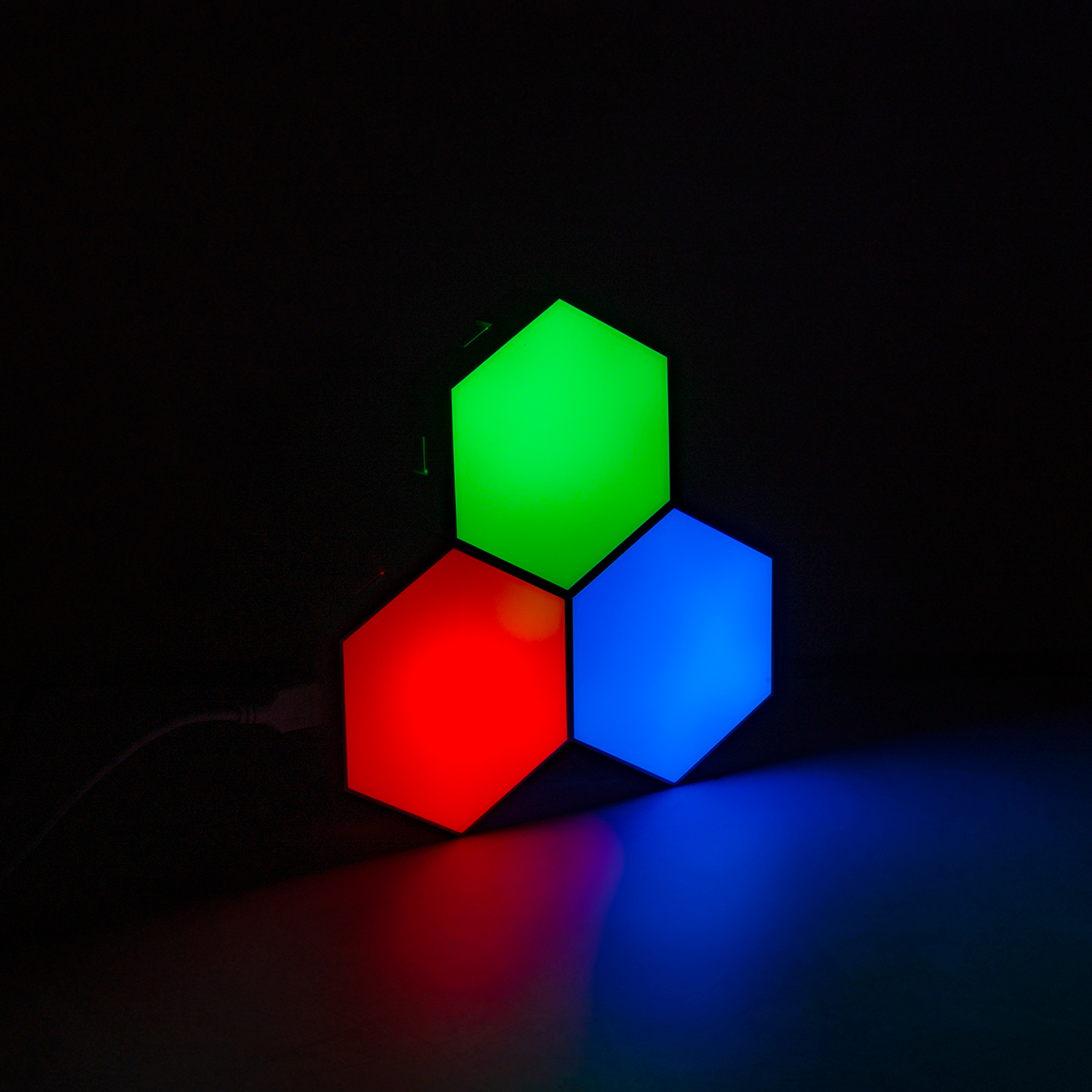 GloboStar® DIGIOCTA 90447 Σετ 3 Ψηφιακων LED RGB Φωτιστικών Κυψελών με Ψηφιακό Controller με WiFi Smart APP & Ασύρματο Χειριστήριο RF 2.4Ghz - LED SMD 5050 4.5W/Σετ 42PIXEL/Σετ 360lm/Σετ 120° DC 5V με USB 2.0 IP20 Πολύχρωμο RGB - Dimmable - Μ10.5 x Π10.5 x Υ3cm Ανά Κυψέλη - 2 Χρόνια Εγγύηση - Image 14