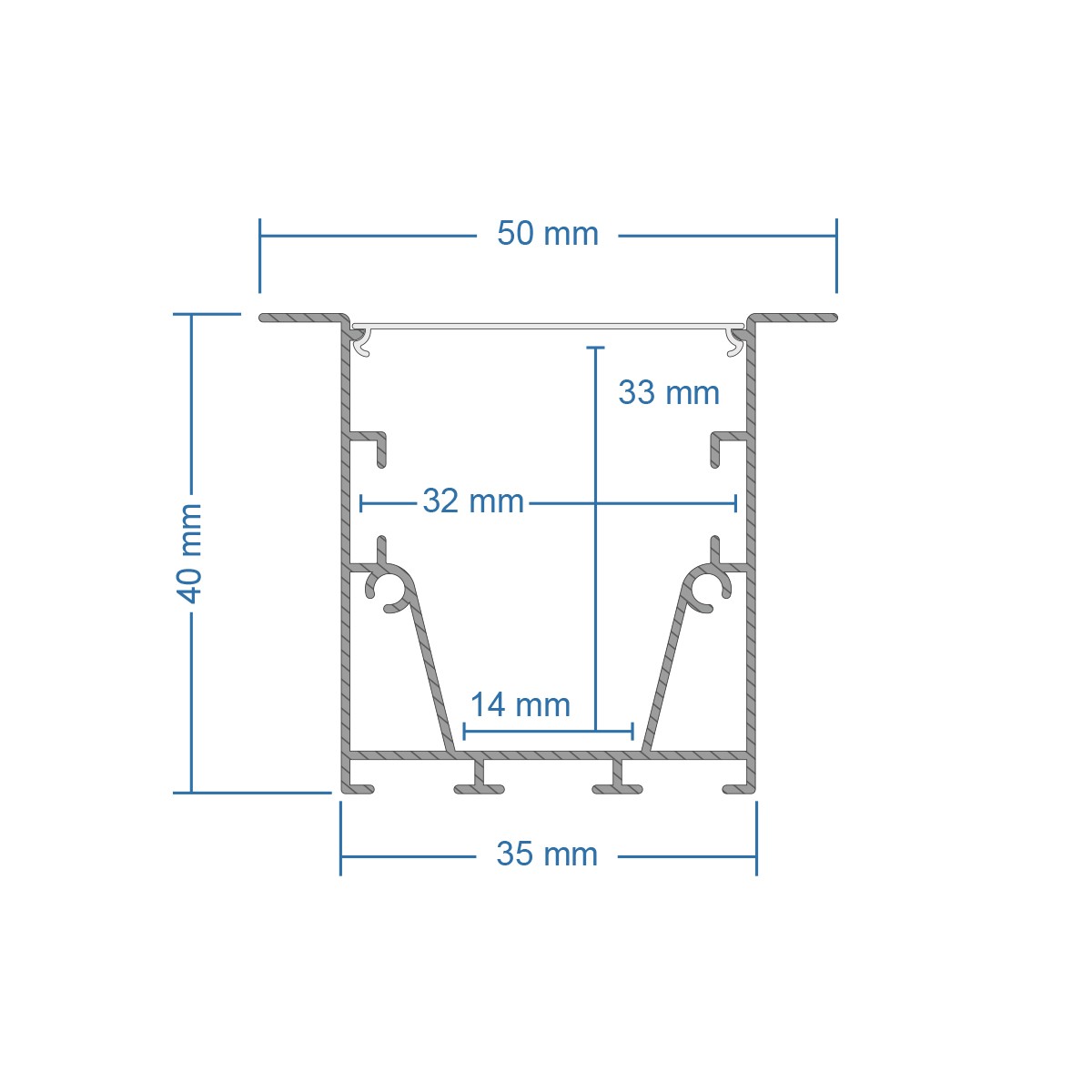 GLOBOSTAR® ALP-LINEAR RECESSA 61785-3M Χωνευτό Προφίλ Αλουμινίου με Λευκό Γαλακτερό Πατητό Κάλυμμα για Ταινίες LED IP20 - Λεικό Ματ - Μ300 x Π3.5 x Υ4cm - Image 7