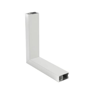 GLOBOSTAR® ALP-CORNER-SIDE90 LUMILINE 61766 Επιφανειακό / Κρεμαστό Προφίλ Αλουμινίου Γωνία με Λευκό Γαλακτερό Πατητό Κάλυμμα για Ταινίες LED IP20 - Λευκό Ματ - Μ30 x Π3.5 x Υ7cm